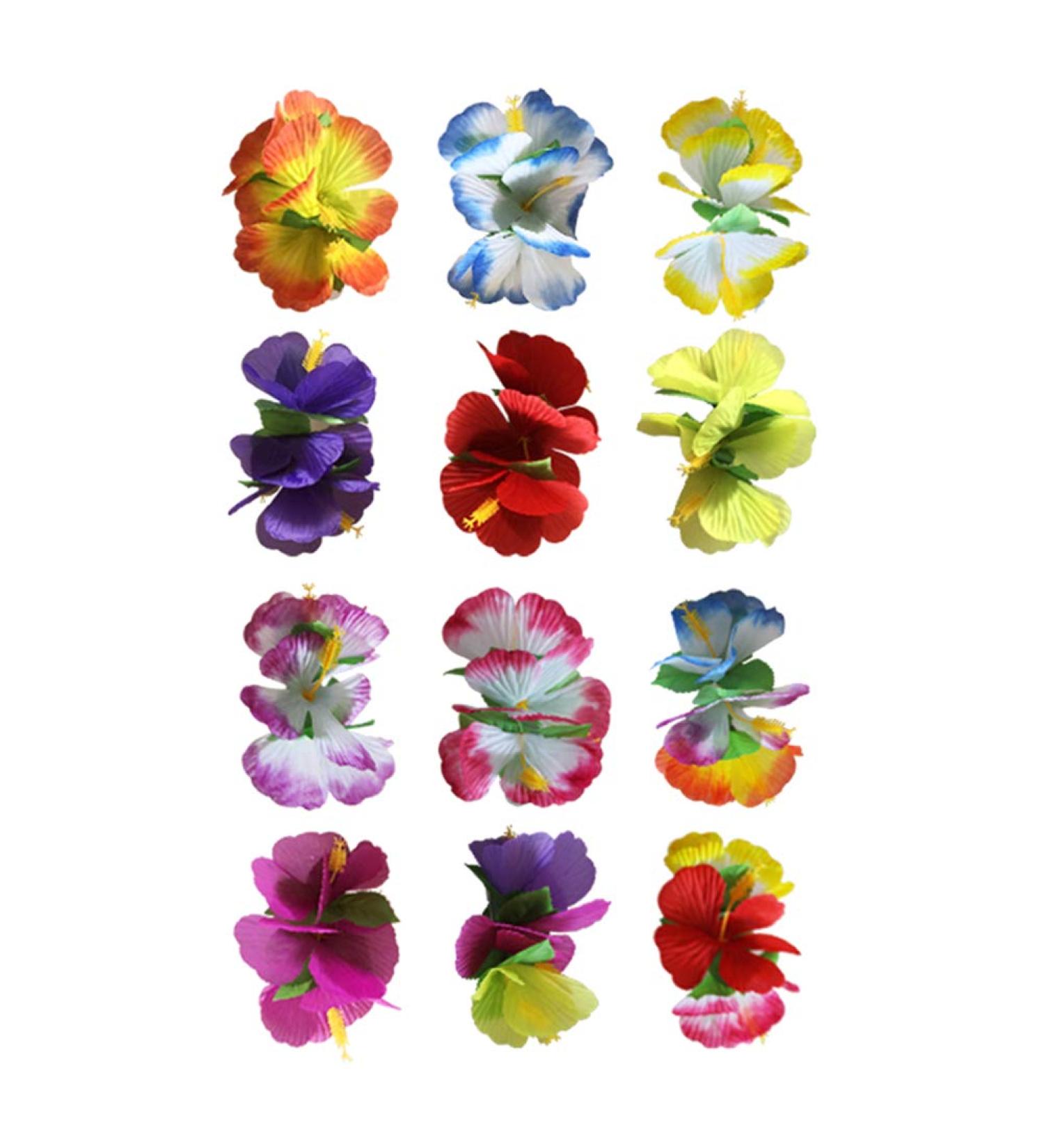 Lurrose 12pcs Hawaii Hibiscus Hair Clips - Beach Party & Wedding Hair Accessories - Buy Online on GoSupps.com