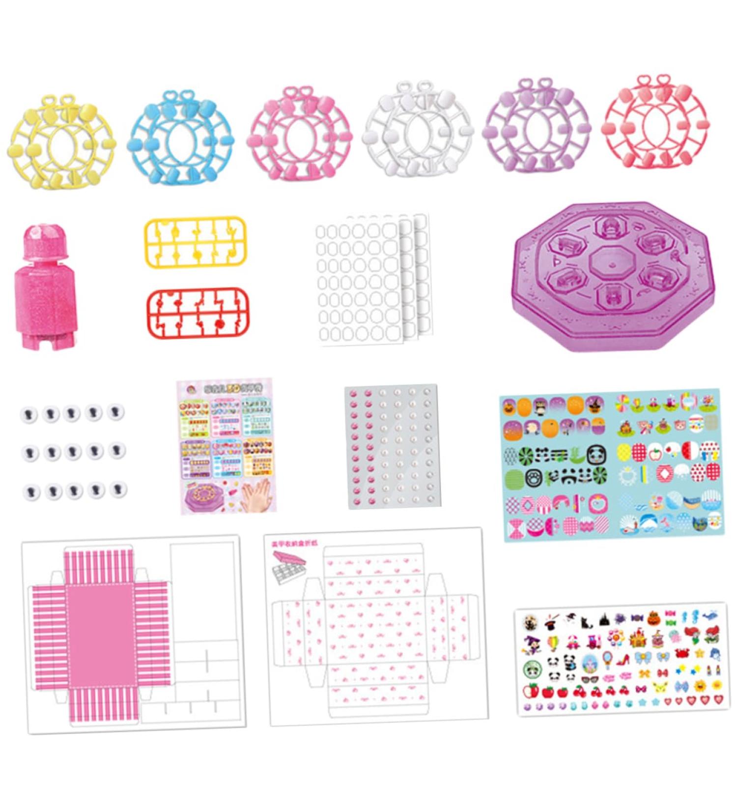 Mikinona 1 Set Children's Nail Art Toys Manicure Kit for Kid 8-12 Toddler Toddler Toys Kid Fake Nails Nail Art Kit for Birthday Nail Decor Makeup Toys Decorate Make up 3d Plastic - Buy Online on GoSupps.com