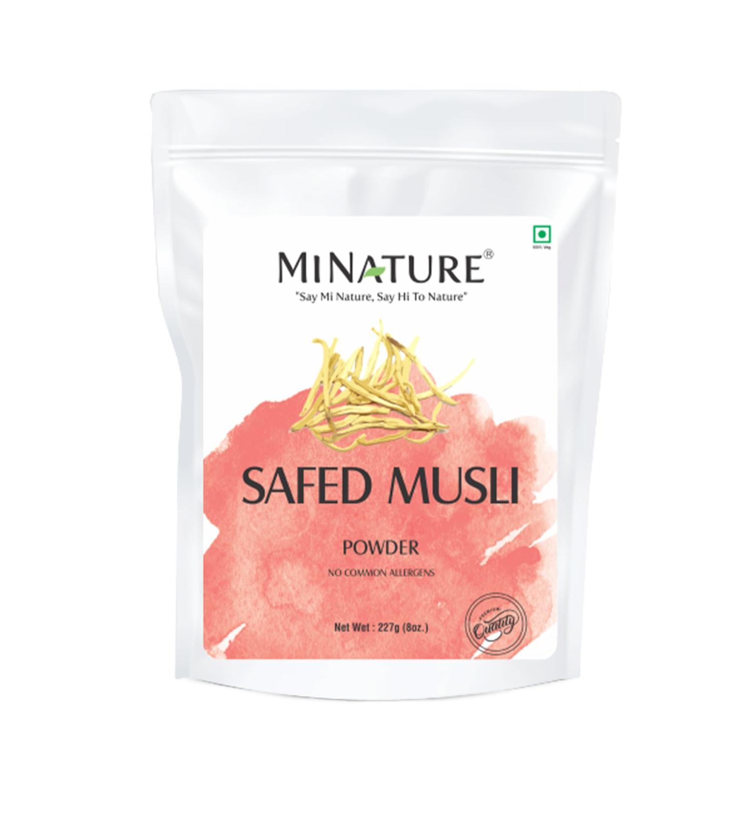 minature Safed Musli Powder (Chlorphytum Borivillianum)| 227g (8 oz) (1/2 lb) | Pure & Natural Herb |Non-GMO Herbal Root - Buy Online on GoSupps.com