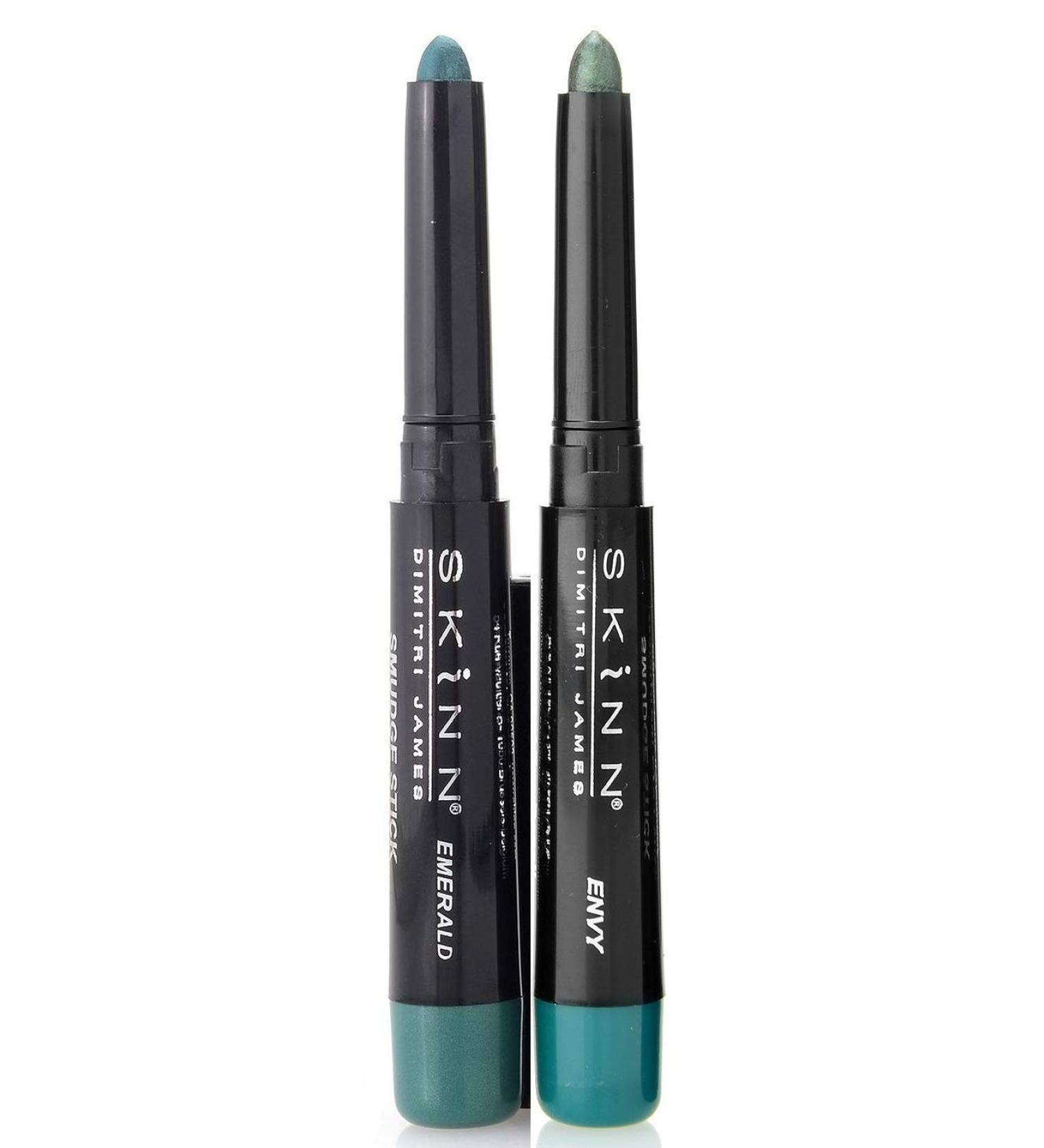 Skinn Cosmetics Smudge Stick for Eyes - Set of 2 Eye Pencils in Emerald & Envy - Buy Online on GoSupps.com