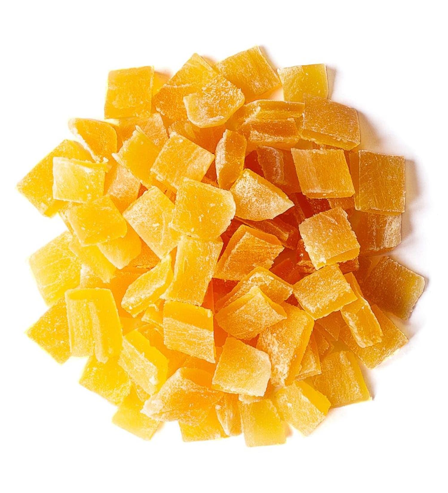 Dried Mango Cubes Chunks Diced - Ready to Eat - Tropical Mangoes (1) 1.0 Kilograms