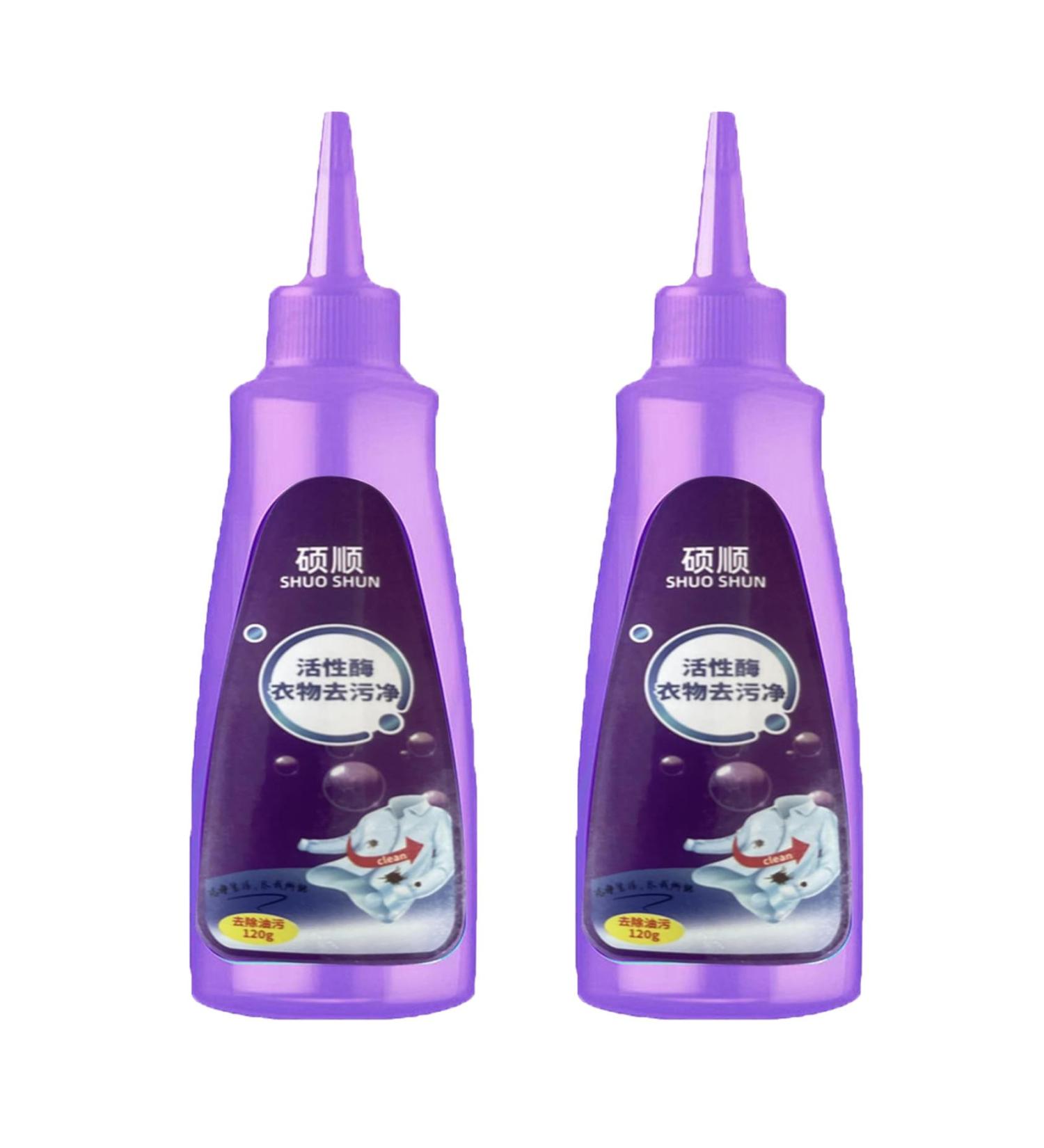Active Enzyme Laundry Stain Remover Garment Stubborn Stain Cleaner Oil Remover 120ml All-purpose Foam Cleaner Deep Cleaning Detergent for All Textiles Stain Remover For Clothes (2PCS.) - Buy Online on GoSupps.com