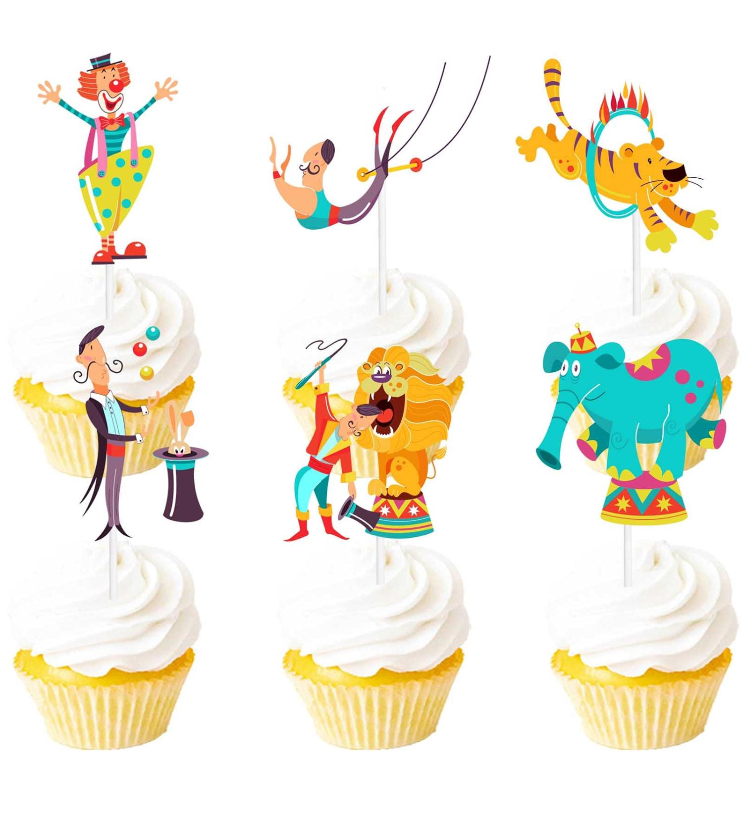 S-Cp-0107 Ice Cream Fruit Dessert Cupcake Topper Colorful Glitter Happy Birthday Sensory Pop Game Theme Decor Supplies Baby Shower Boys Girls Birthday Party Decorations - Buy Online on GoSupps.com