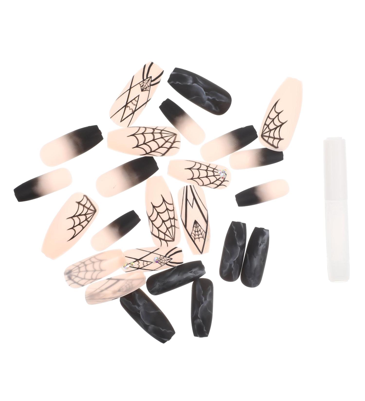 Healeved 4 Sets Halloween Fake Nails Nail Art Decoration Spider Web False Nail Nails Press on Halloween Nails Nail Decoration Nails for Women Manicure Nails Ghost Decor Artificial Nail Abs - Buy Online on GoSupps.com