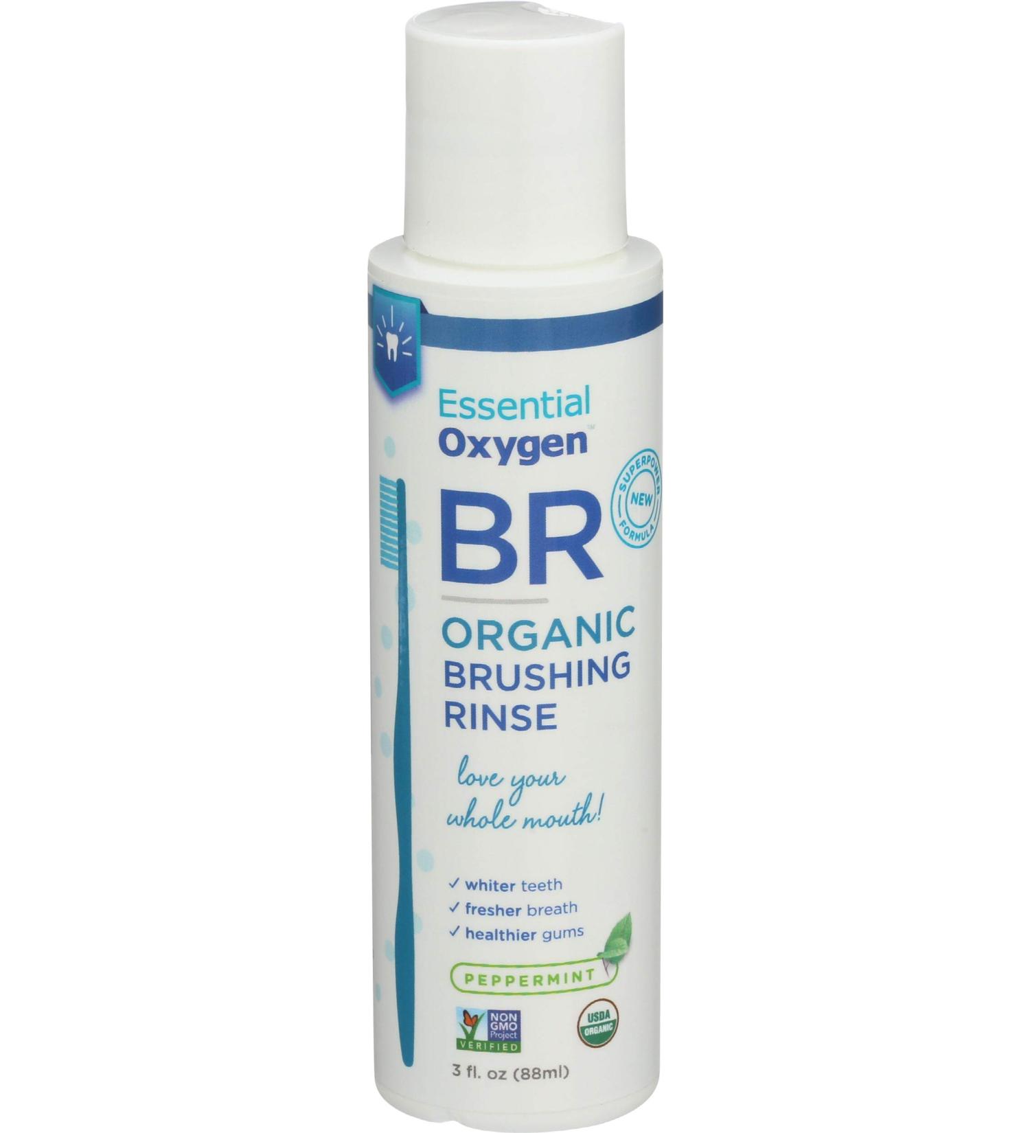 Via Nature Organic Peppermint Essential Oxygen Brushing Rinse - 3 oz - Buy Online on GoSupps.com