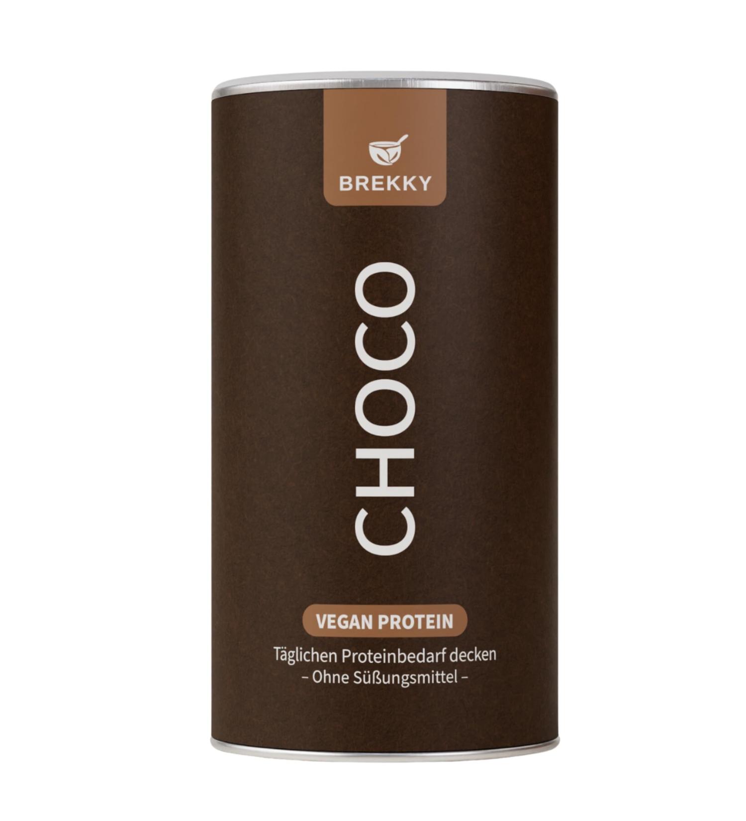 BREKKY Choco Protein Shake Vegan Ingr dients 100 % naturels Sans dulcorant Parfait comme shake & pour les recettes Prot ines v g tales de qualit sup rieure Petit d jeuner & - Buy Online on GoSupps.com