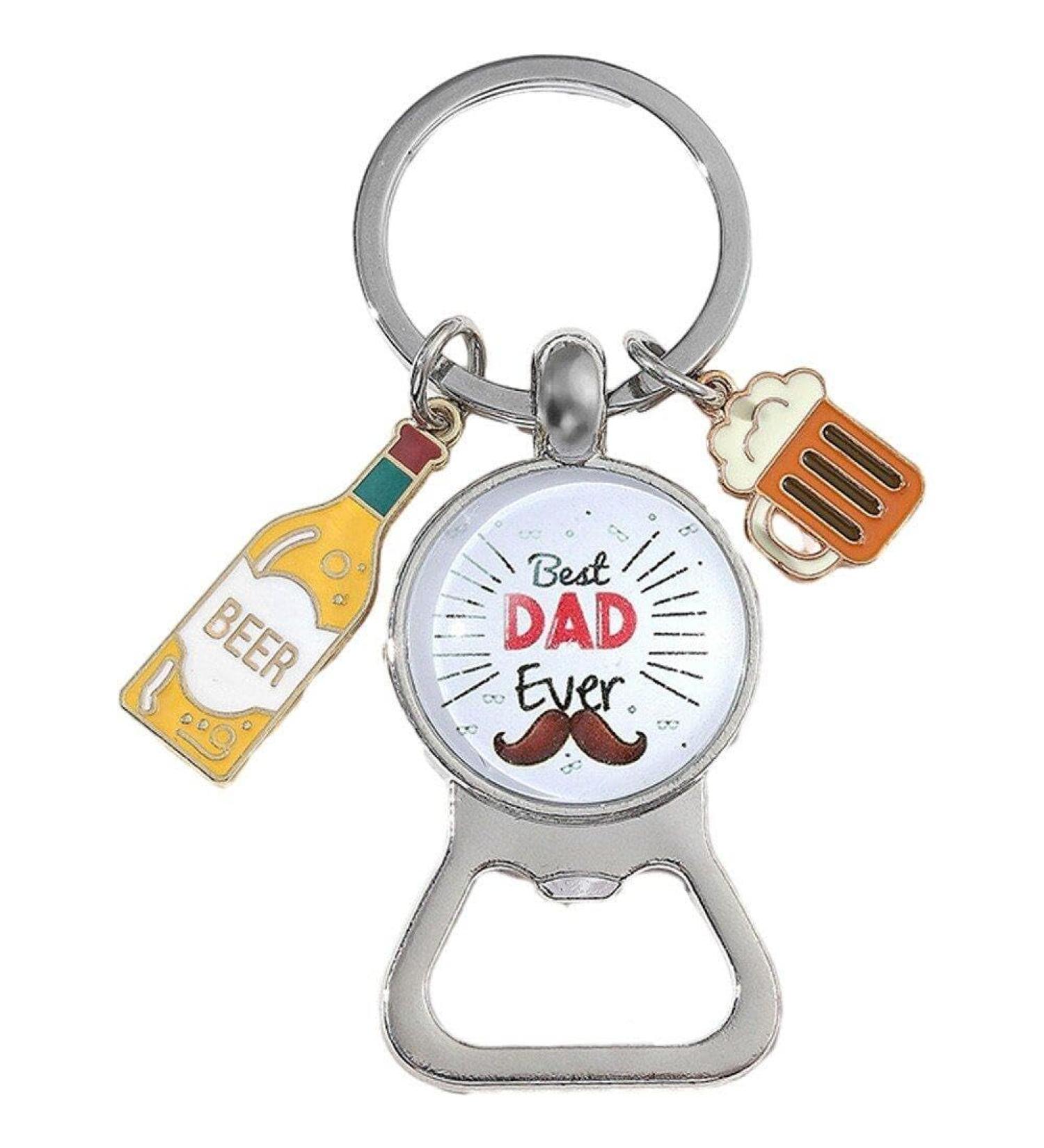 Fathers Day Bottle Opener Keychain Beer Opener Keyring WORLD'S BEST DAD Keychain Happy Father's Day Accessories for Dad Men Style 2 - Buy Online on GoSupps.com