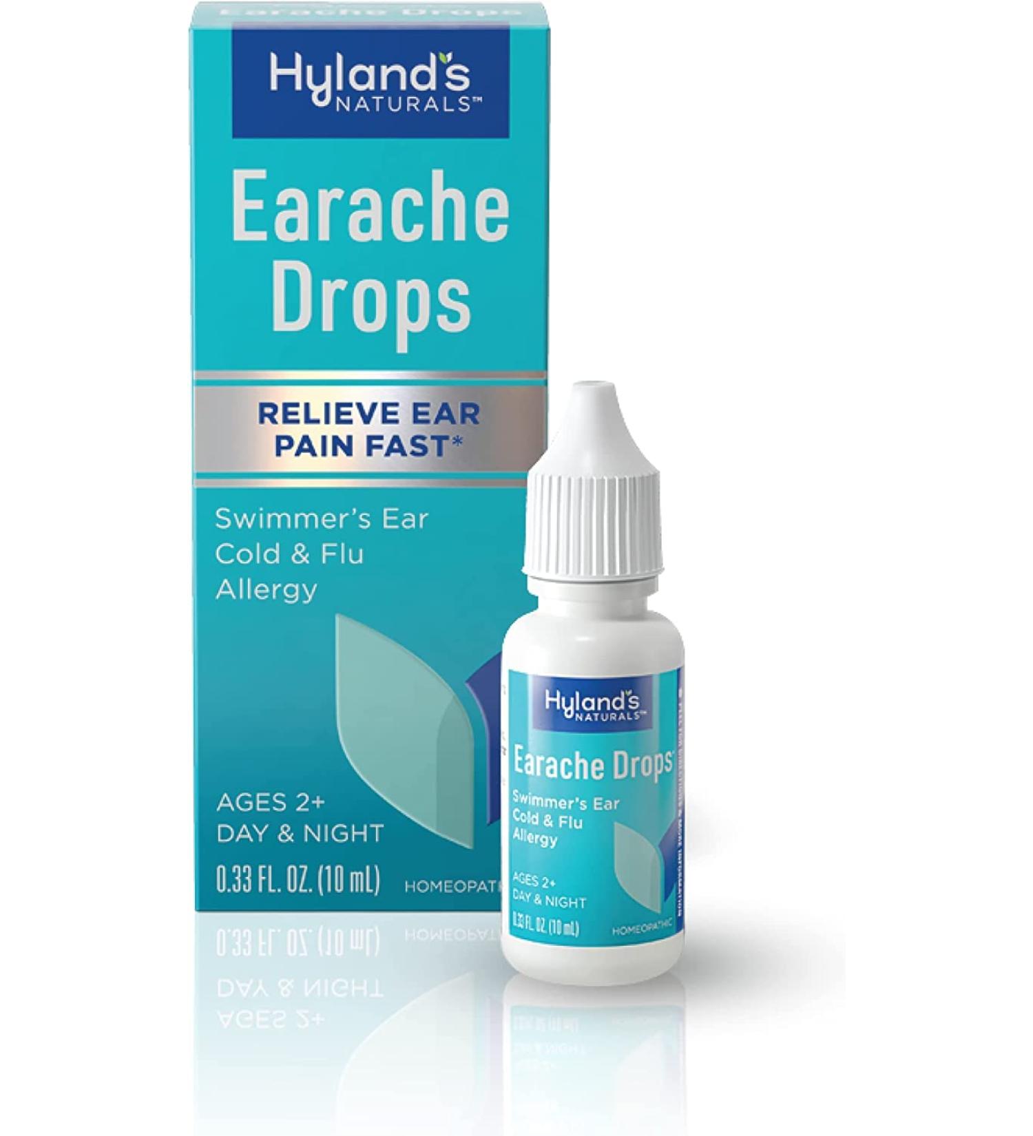 Hylands Earache Drops - 0.33 fl oz (Pack of 2) - Fast Relief for Ear Pain - Buy Online on GoSupps.com