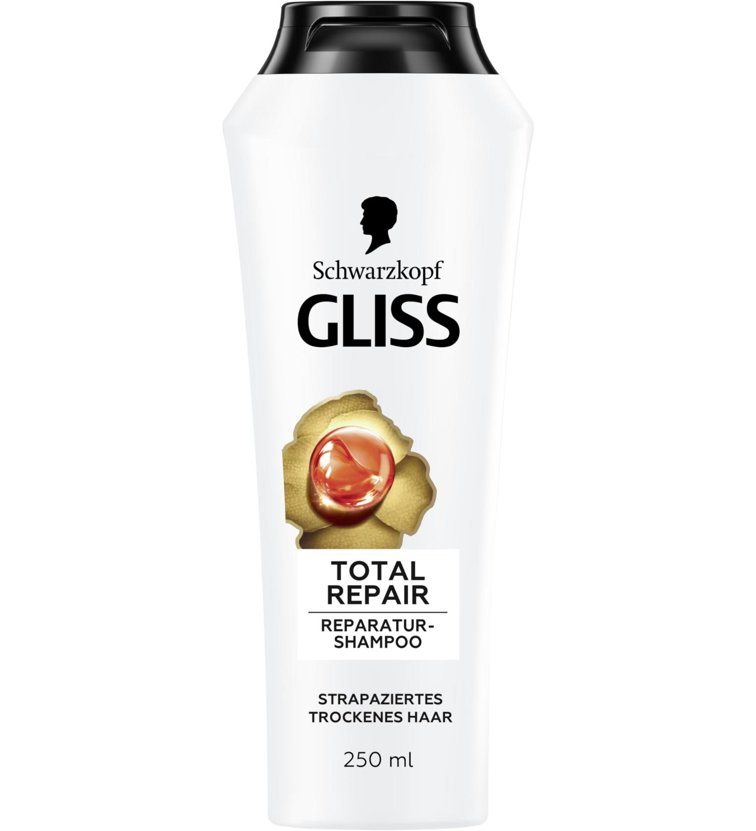 Gliss Total Repair Shampoo (250 ml) Hair Shampoo with Liquid Keratin & Flower Nectar Care Shampoo for Dry and Damaged Hair Reduces Hair Breakage - Buy Online on GoSupps.com