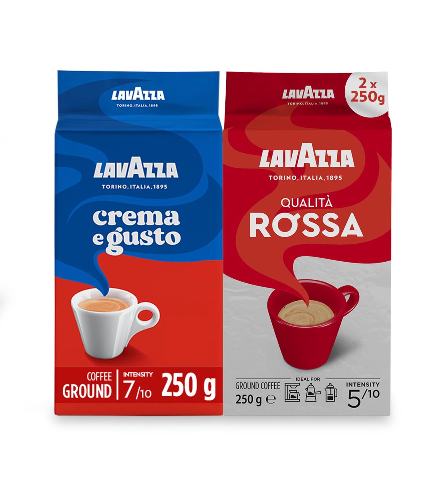 Lavazza Caf moulu torr faction fonc e et moyenne Lot de 2.