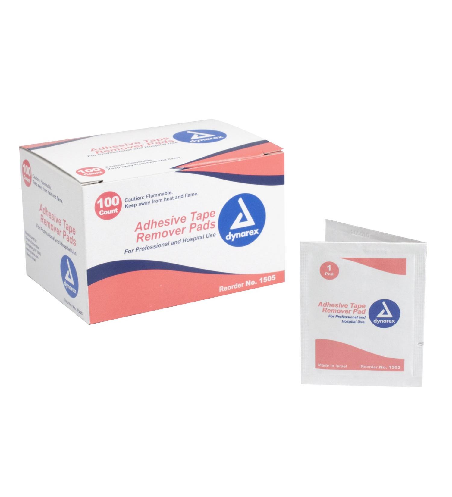 Dynarex Adhesive Tape Remover Pad 10/100/Cs