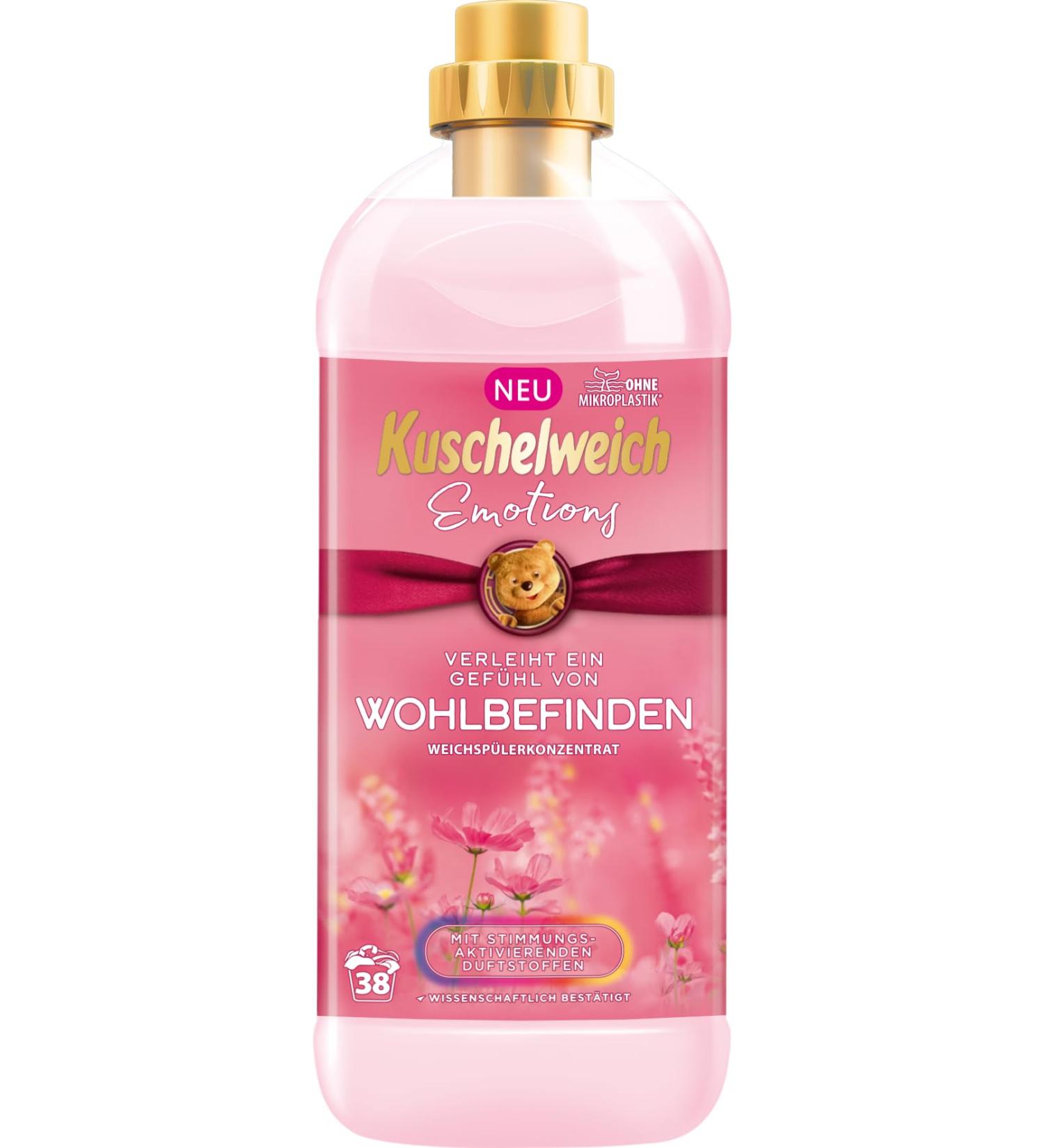 Kuschelweich Emotions Wellbeing Fabric Softener 1L - 38 Washes | Premium Softness & Fragrance - International Shipping Available - Buy Online on GoSupps.com