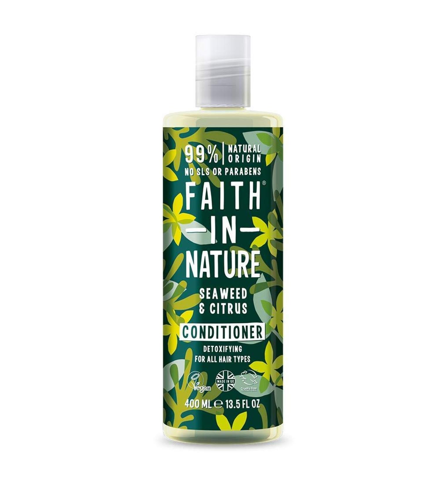 Faith In Nature Seaweed & Citrus Conditioner 400ml - Vegan & Cruelty Free Detox Formula - Buy Online on GoSupps.com
