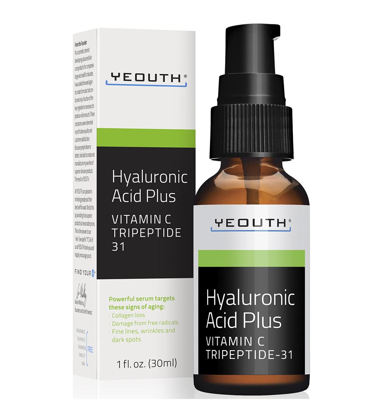 Yeouth Hyaluronic Acid Plus 1 fl oz - Hydrating Serum for Plump Skin - Buy Online on GoSupps.com