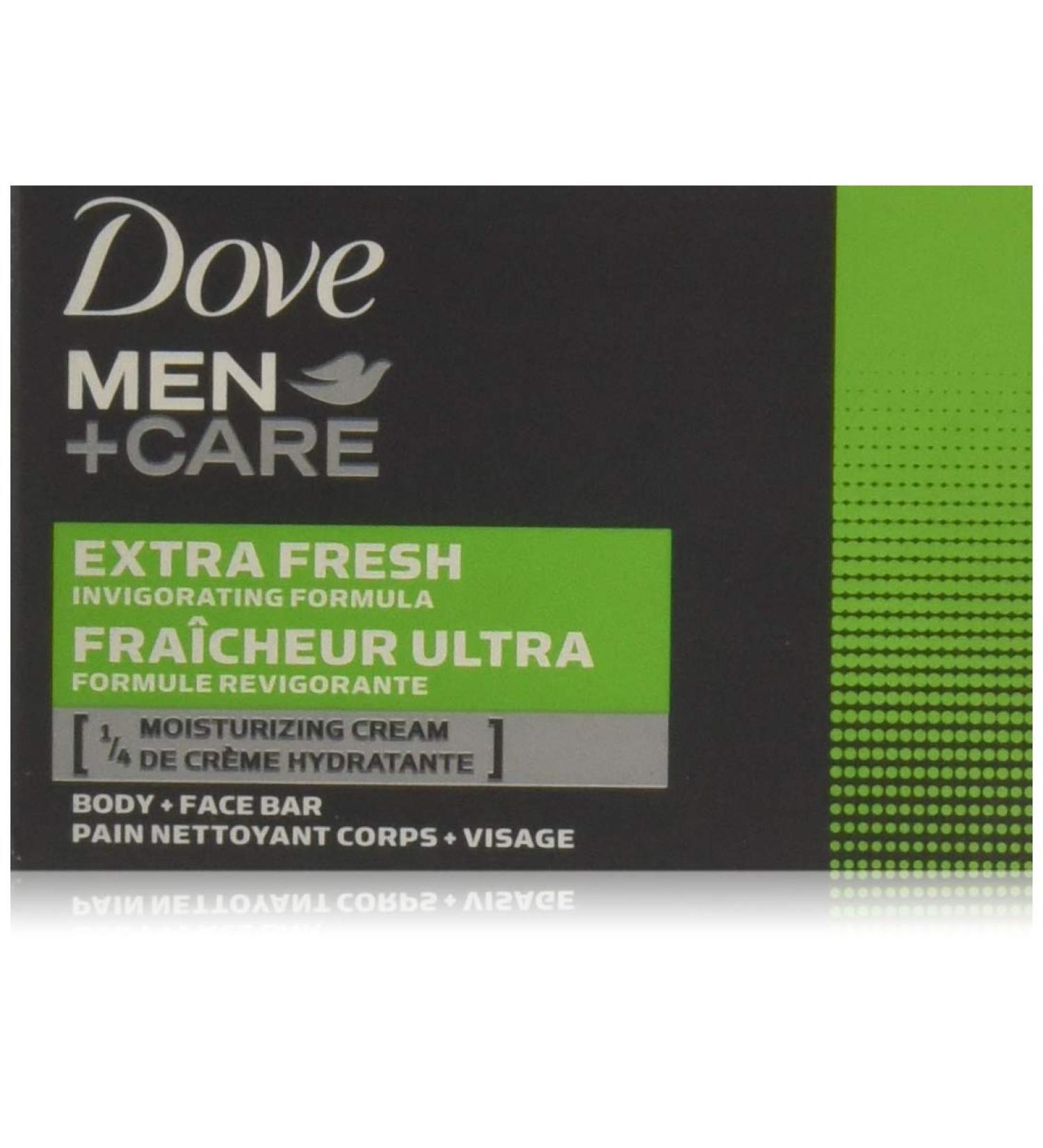 Dove Men+Care Extra Fresh Body & Face Bar - 4 Bars x 3.75 oz | Refreshing Skin Care - Buy Online on GoSupps.com