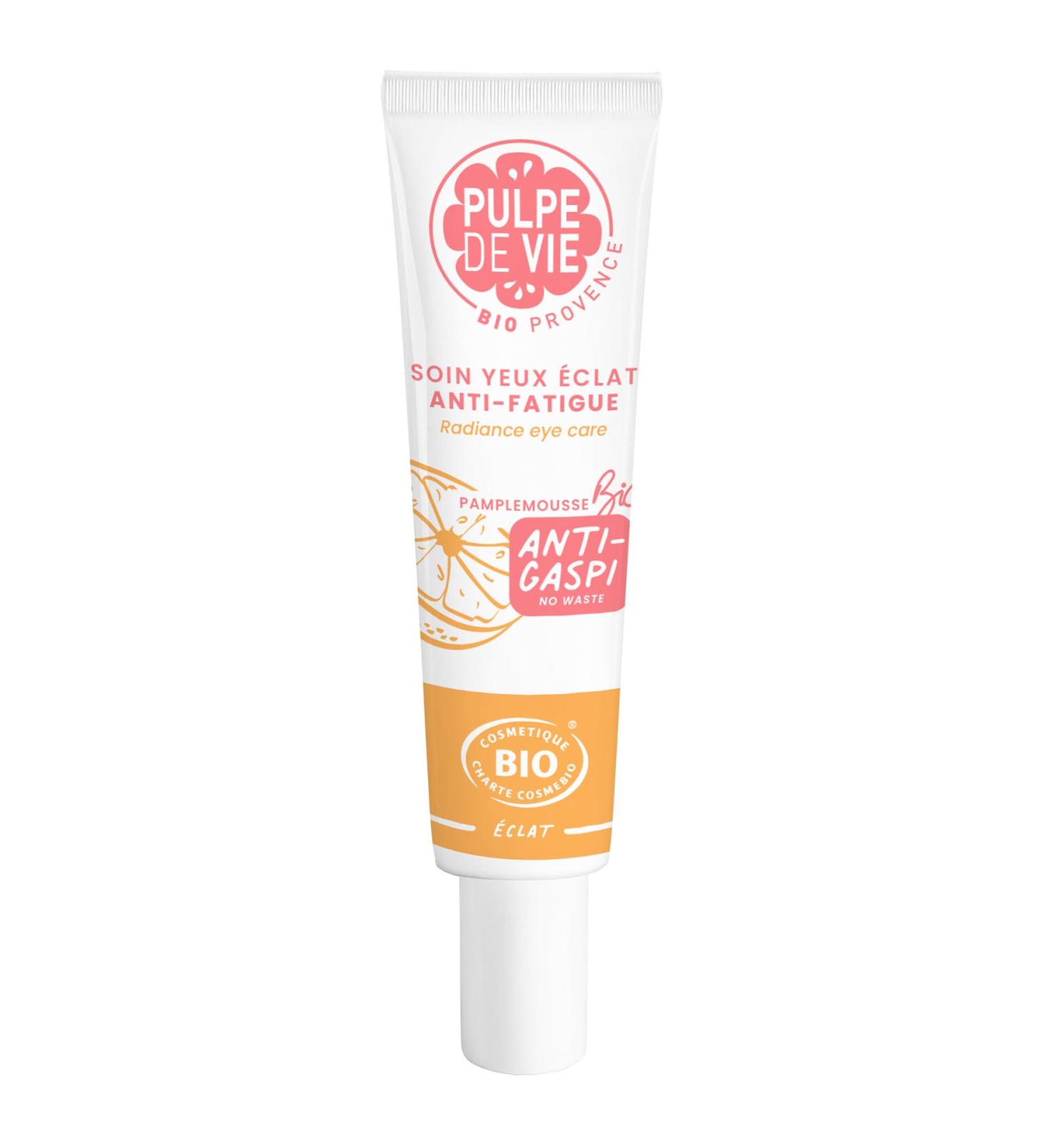 Pulpe de Vie - Certified Organic Brrright Eye Contour Care 15ml - Anti-waste! Grapefruit - Radiance and Decongestant - Reduces Dark Circles and Bags - Intensely Hydrates - Caffeine and Plant Actives - Buy Online on GoSupps.com
