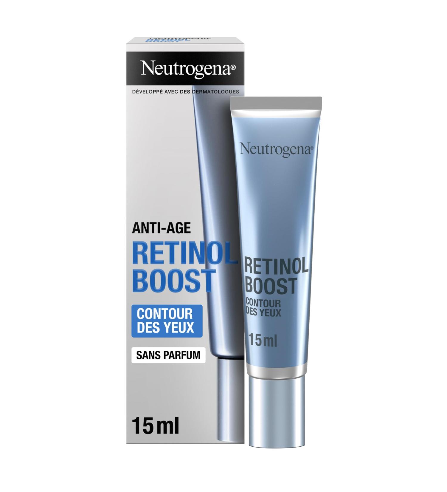 Neutrogena | Retinol Boost Anti-Aging Eye Cream (15 ml tube) Facial treatment to combat signs of aging fine lines and crow's feet - Buy Online on GoSupps.com