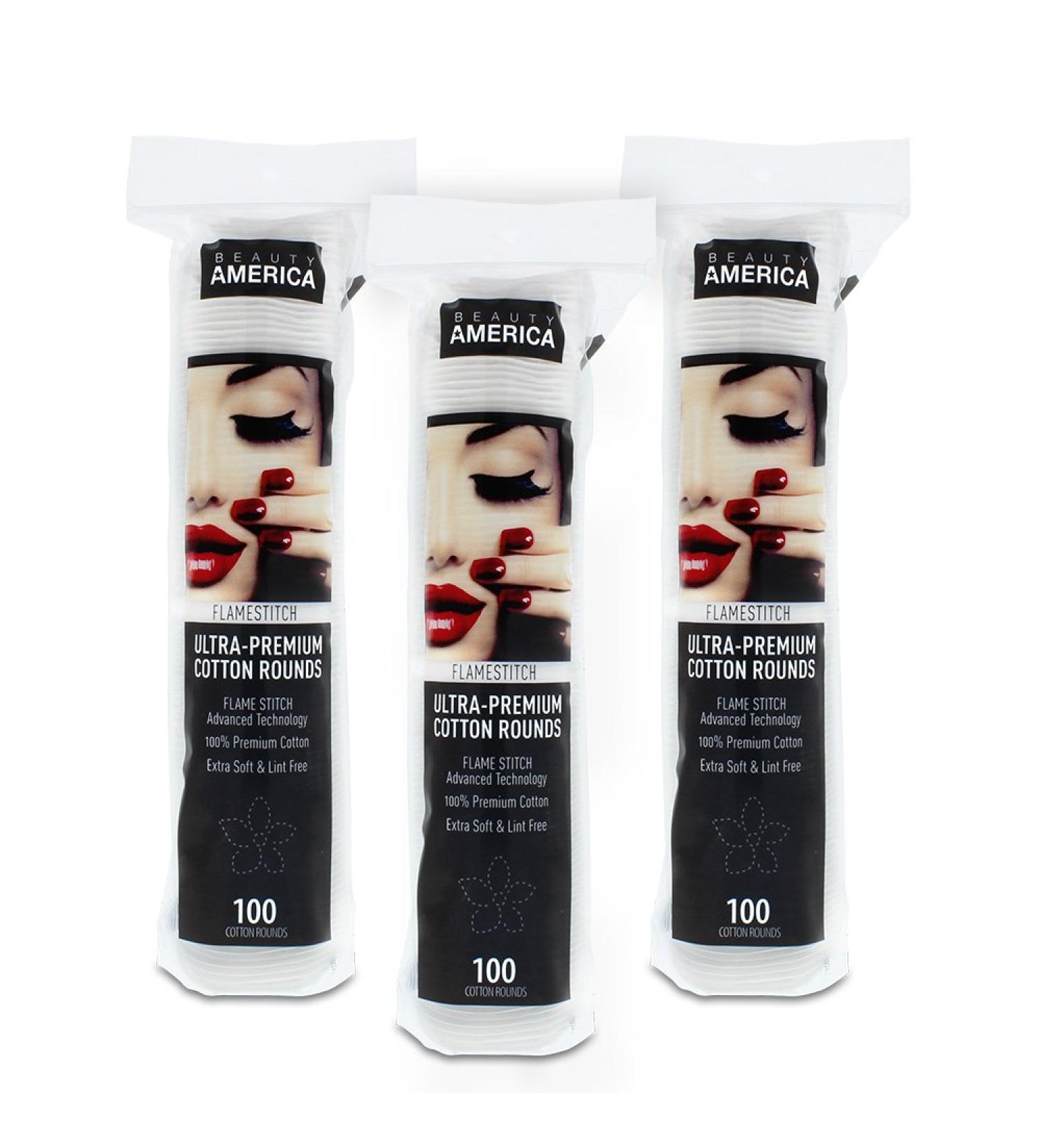 Beauty America Flower Flamestitch Cotton Rounds 300 Count (3-Pack) - Ultra-Premium Quality - Buy Online on GoSupps.com