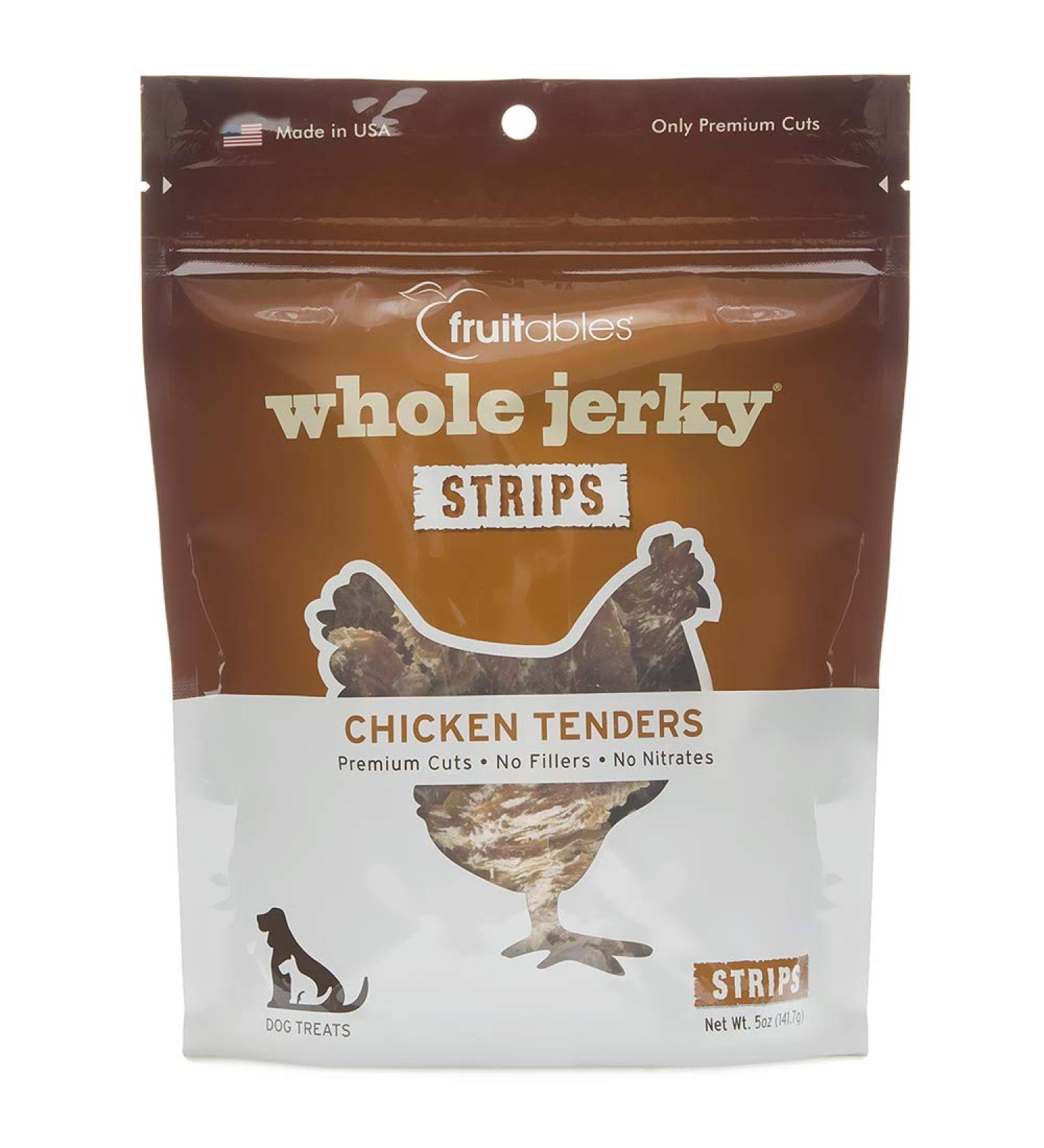 Fruitables Whole Jerky Dog Treats - Gluten-Free Chicken Strips | 5 oz | Grain & Wheat Free - Buy Online on GoSupps.com
