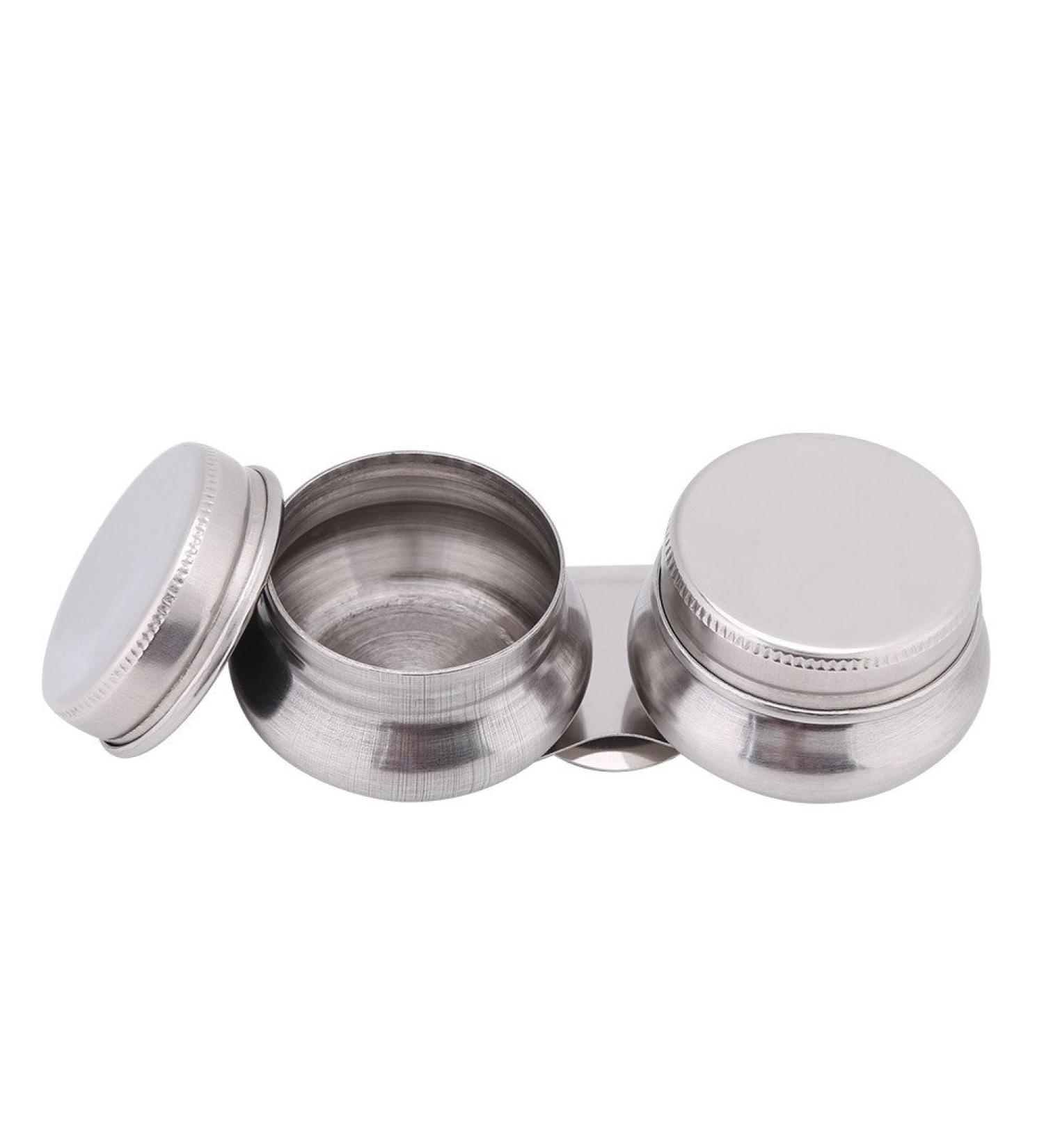Stainless Steel Palette Cup Large Double Dipper with Lid - Oil Container for Acrylic & Oil Paint - Buy Online on GoSupps.com