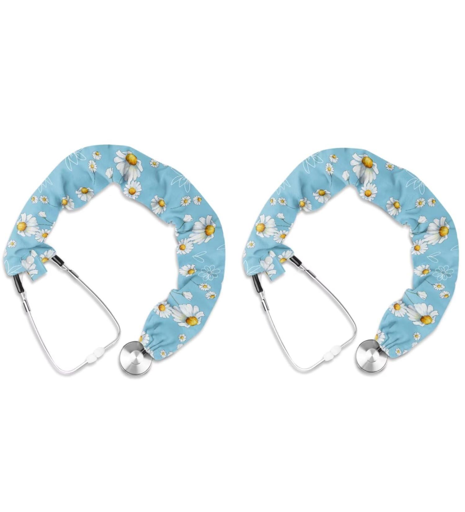 Stethoscope Cover Sleeve - Daisy Design 2 Pcs Universal Fit for All Stethoscopes - Nurse Accessories & Protection - Buy Online on GoSupps.com