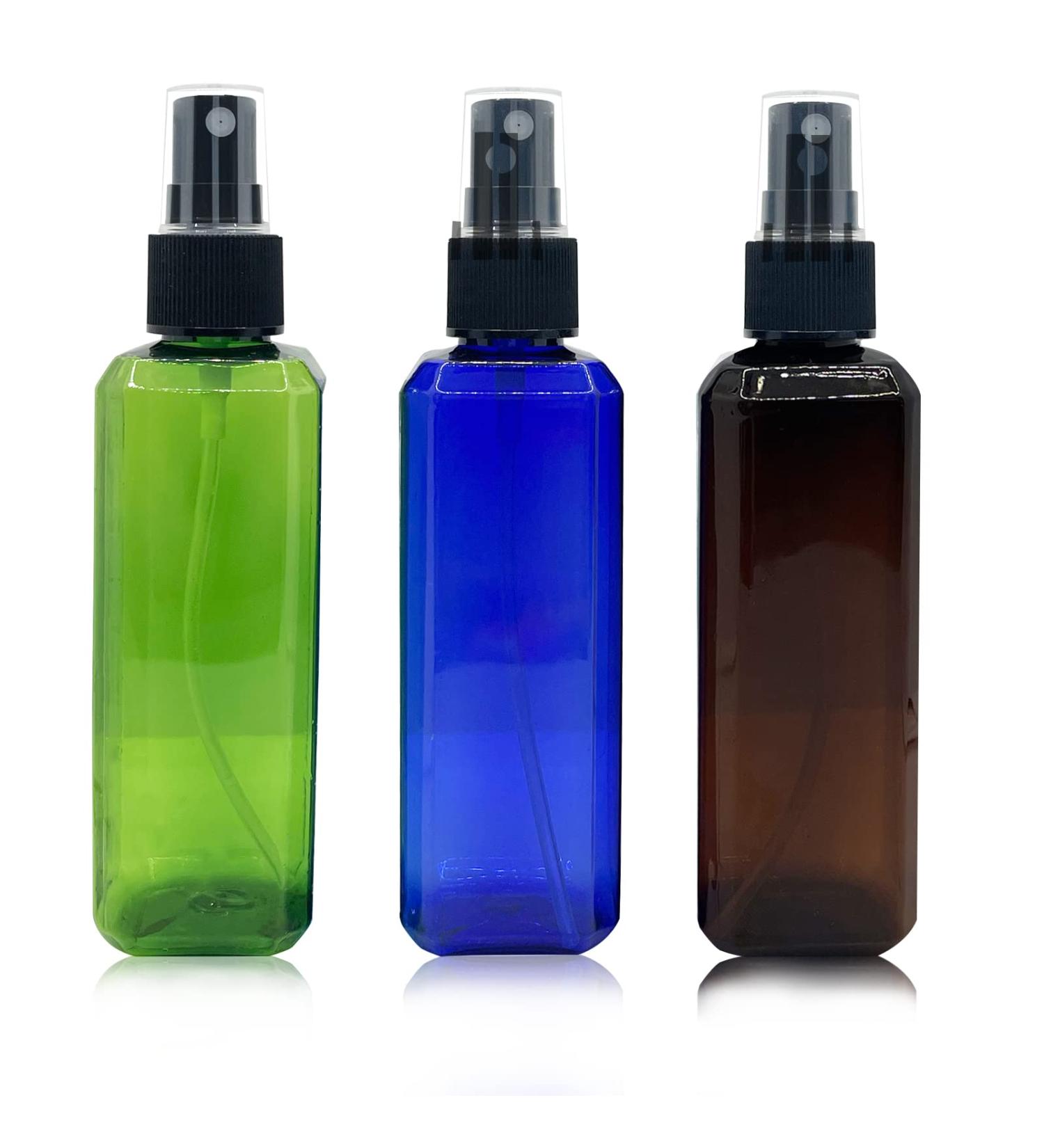 KKONHII 3Pcs Transparent Square Plastic Cosmetics Spray Bottles - 3oz Fine Mist Face Spray, DIY Homemade, Easy Carry - 100ml - Buy Online on GoSupps.com