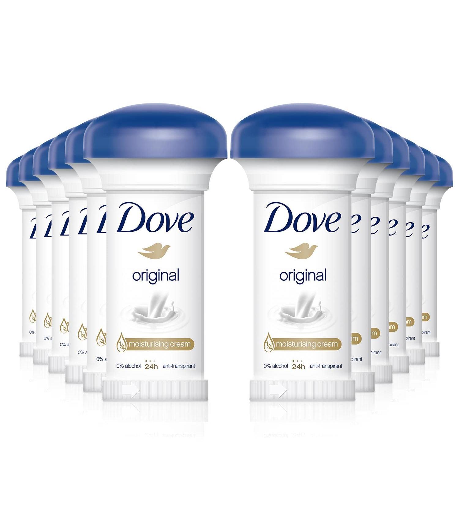  Dove Dove Original Antiperspirant Cream 50 ml x 12 Boxes - Buy Online on GoSupps.com