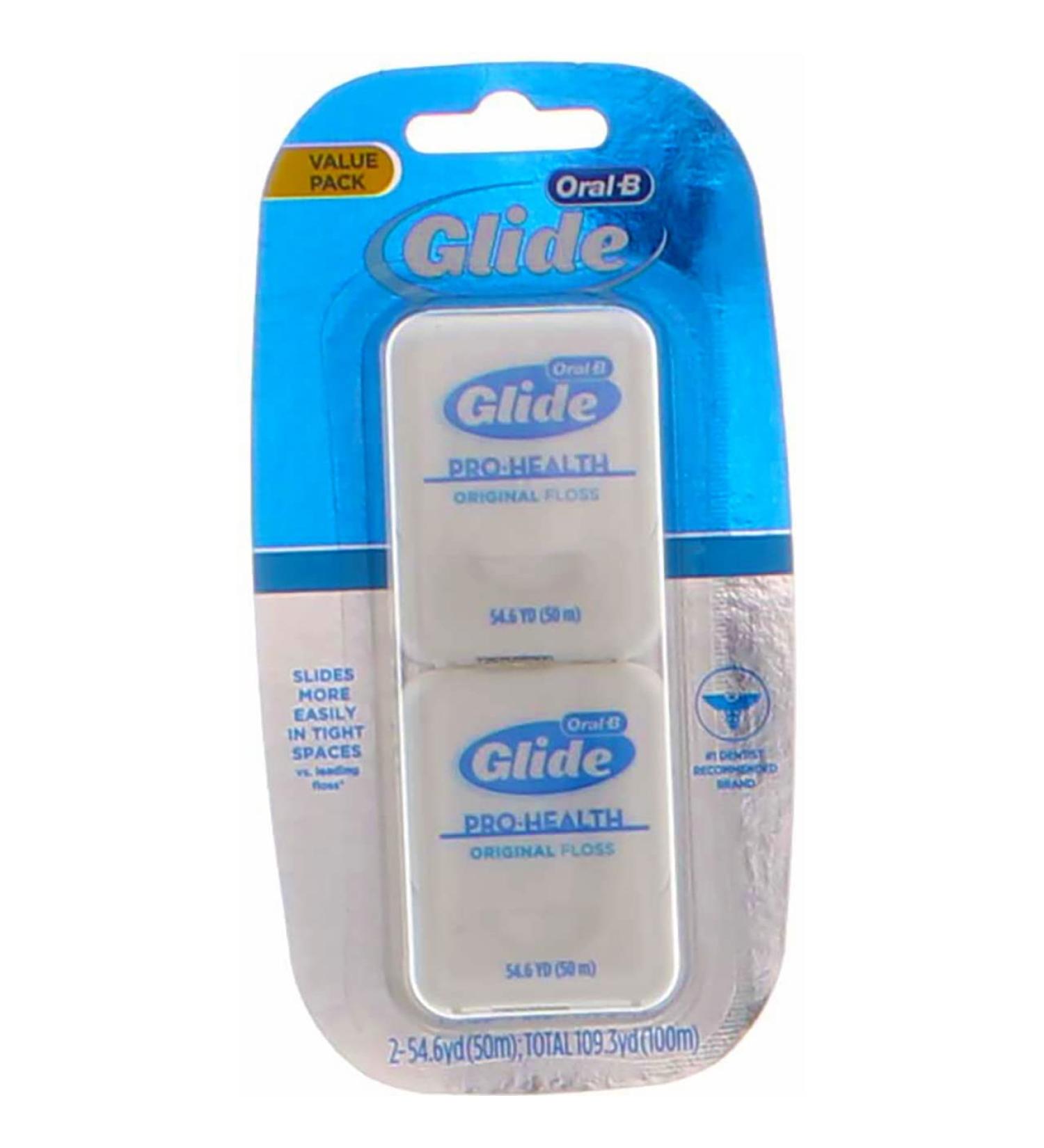 Oral-B Glide Pro-Health Original Floss - 2 Ct, 54.6 yds Each | Dental Care Essentials - Buy Online on GoSupps.com