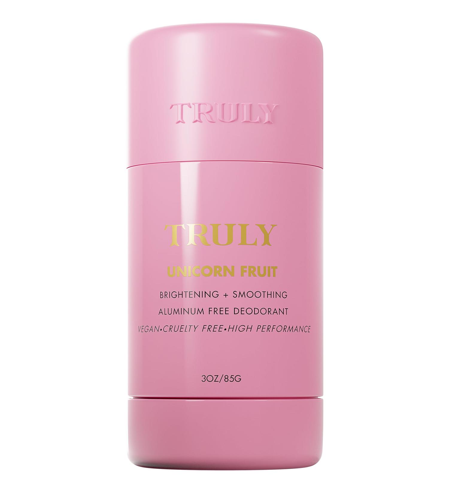 Truly Beauty Unicorn Fruit Aluminum Free Deodorant for Women with Cotton Candy Scent - Natural Deodorant for Brighter and Smoother Underarms - 3 Oz - Buy Online on GoSupps.com