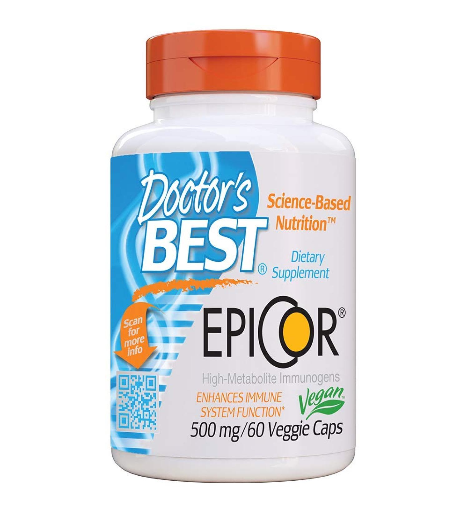 Doctor's Best Epicor 500 mg - 60 Veggie Caps | Immune Support Supplement - Buy Online on GoSupps.com