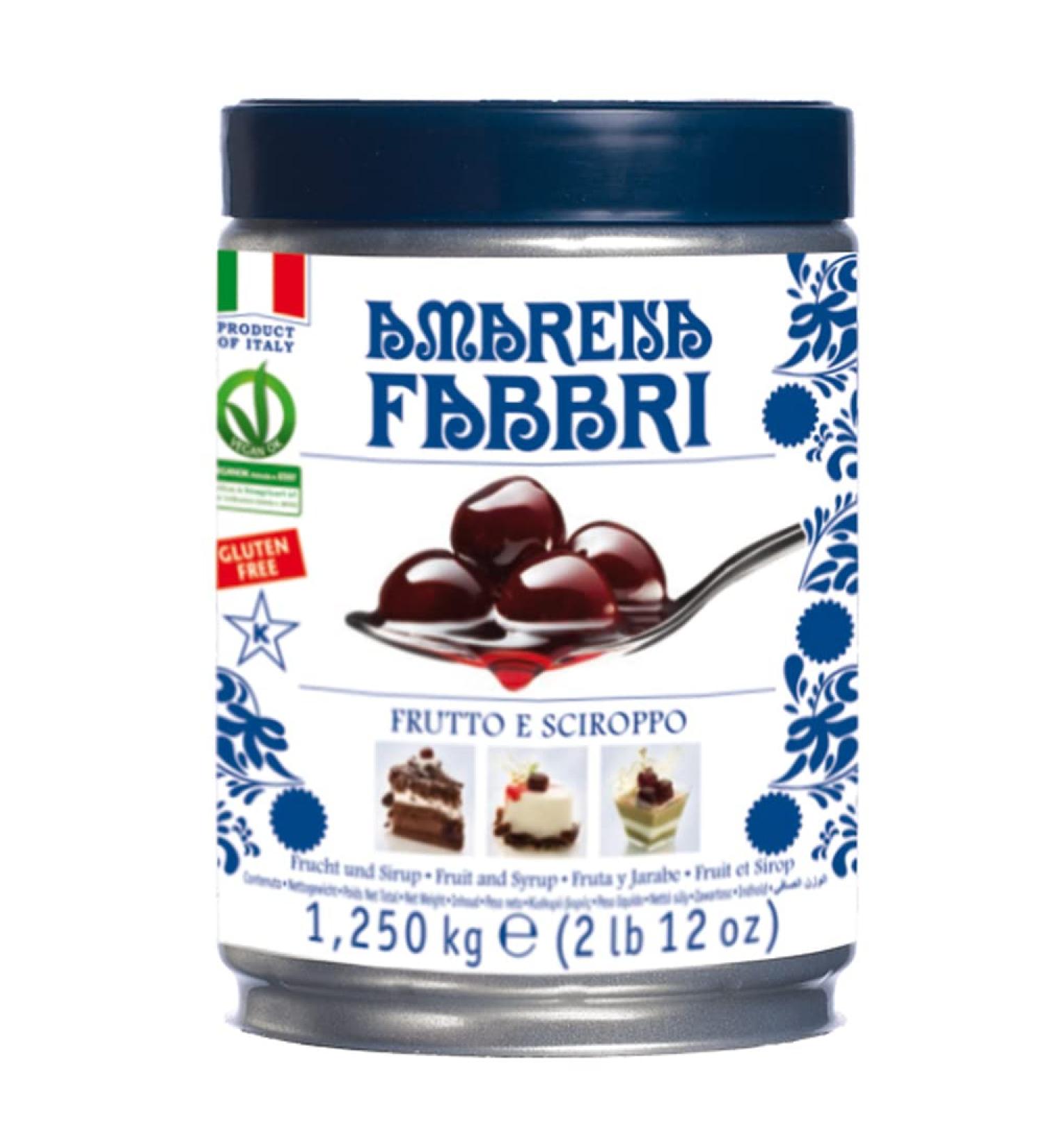 Fabbri Amarena Cherries 2lb 12oz - Premium Italian Dark Cherries for Desserts & Cocktails - Buy Online on GoSupps.com
