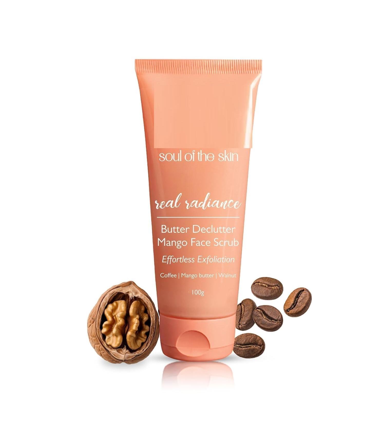 AM Coffee & Walnut De Tan Face Scrub 100 gm | For Exfoliation | Reduces Dead Skin Blackhead Give Glowing Skin & Controls Excess Oil | With Coffee Walnut & Mango Butter |