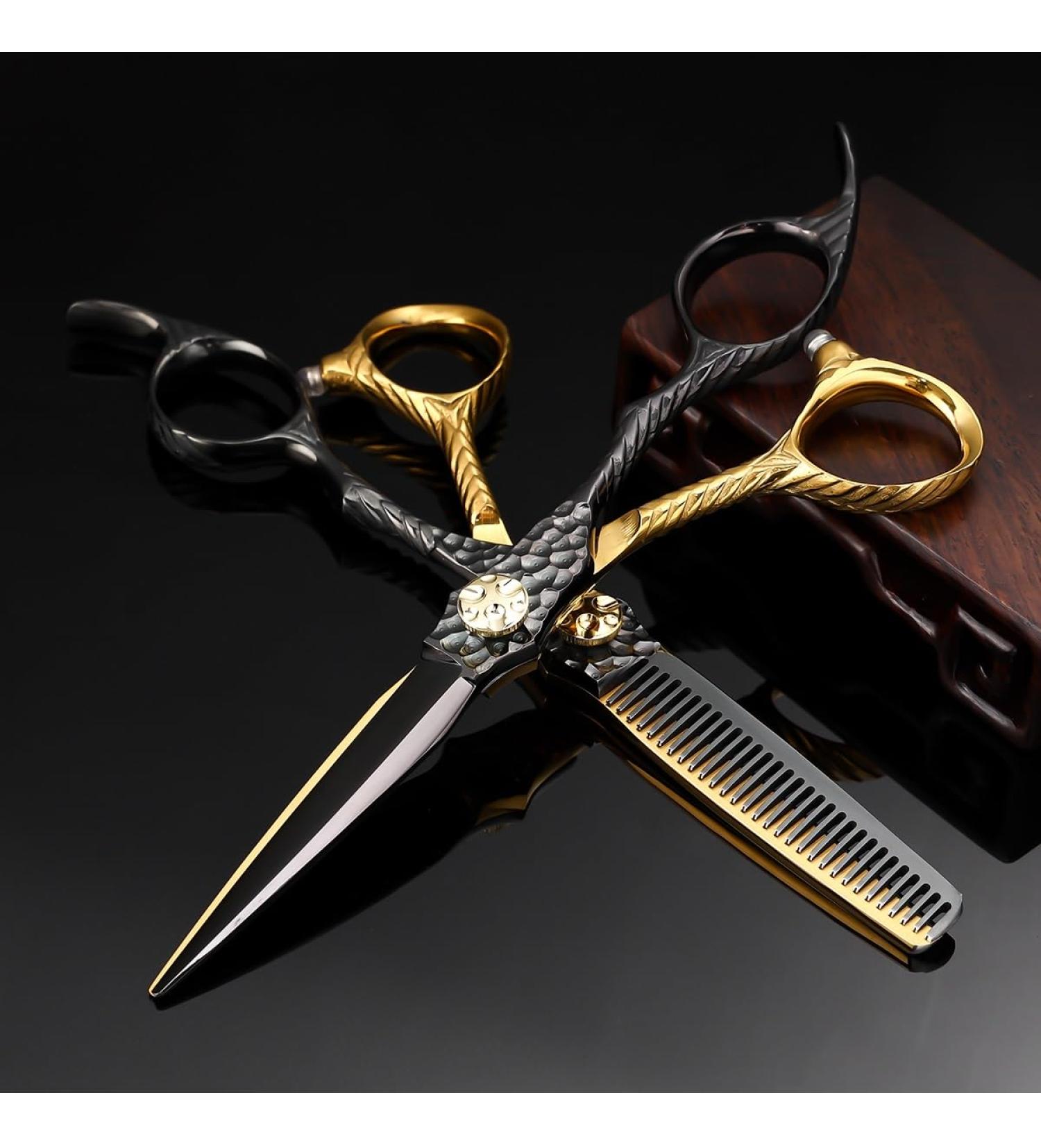 Hair Cutting Scissors 6 Inch Professional Scissors Set Hairdresser Professional Hairdressing Scissors Cut Hair Accessories Thinning Barber Tool - Buy Online on GoSupps.com