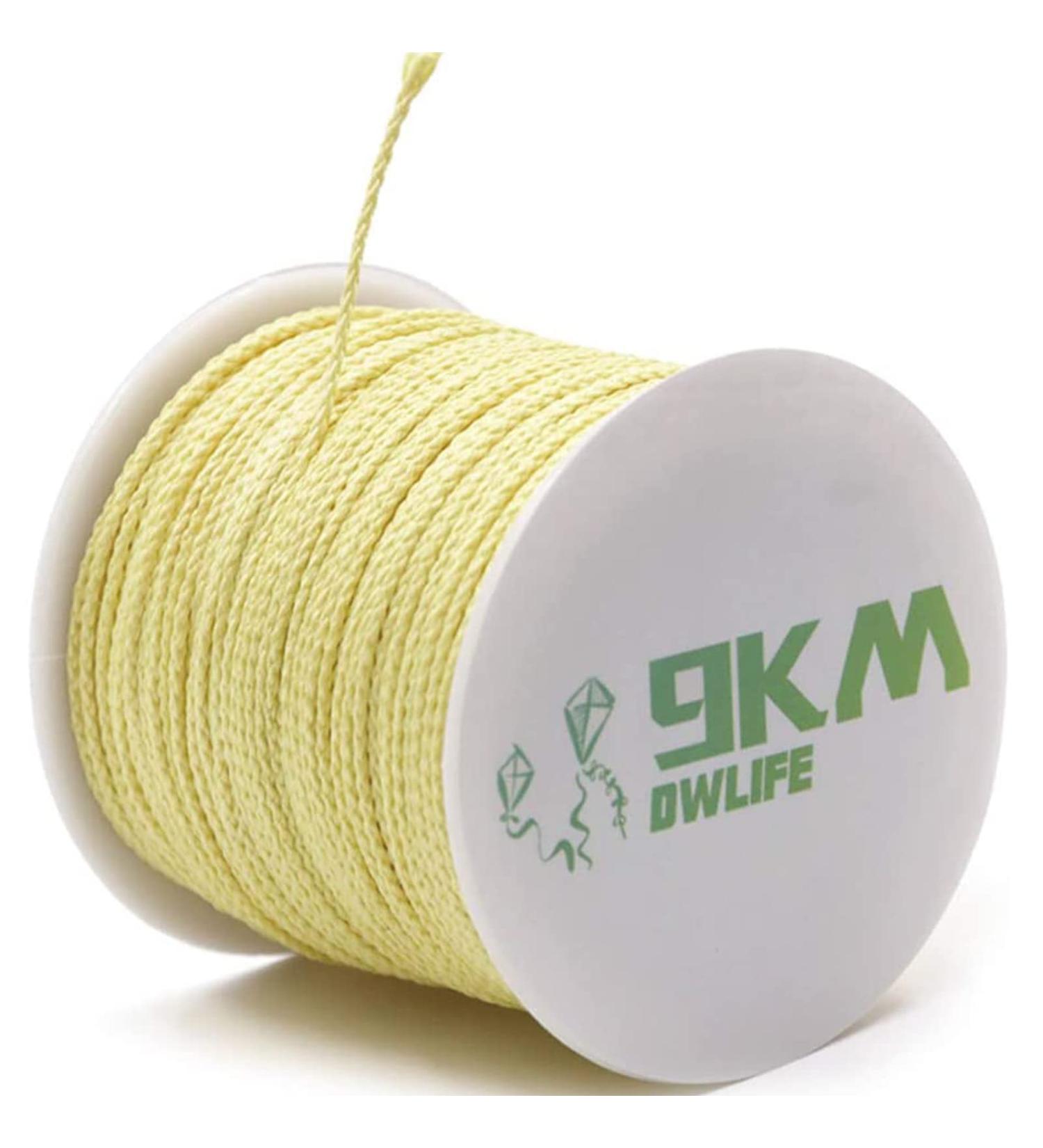 DWLIFE Yellow Kevlar Line 100lb | High Strength, Abrasion Resistance, Flame Retardant Cord for Fishing, Kite, Model Rocket, Hammock Tarp, Tactical Survival - 0.8mm x 100ft - Buy Online on GoSupps.com