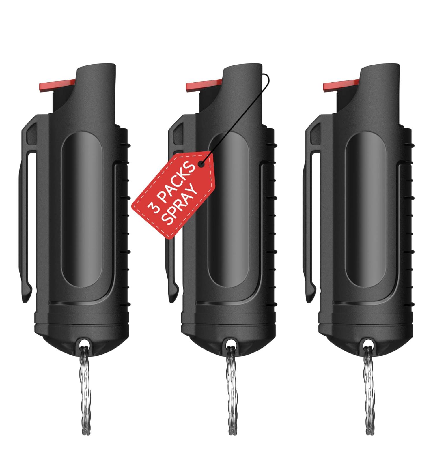 AIMHUNTER Pepper Spray - Multiple Colors, 10-12-Foot Range, 25 Bursts, Black - Buy Online on GoSupps.com