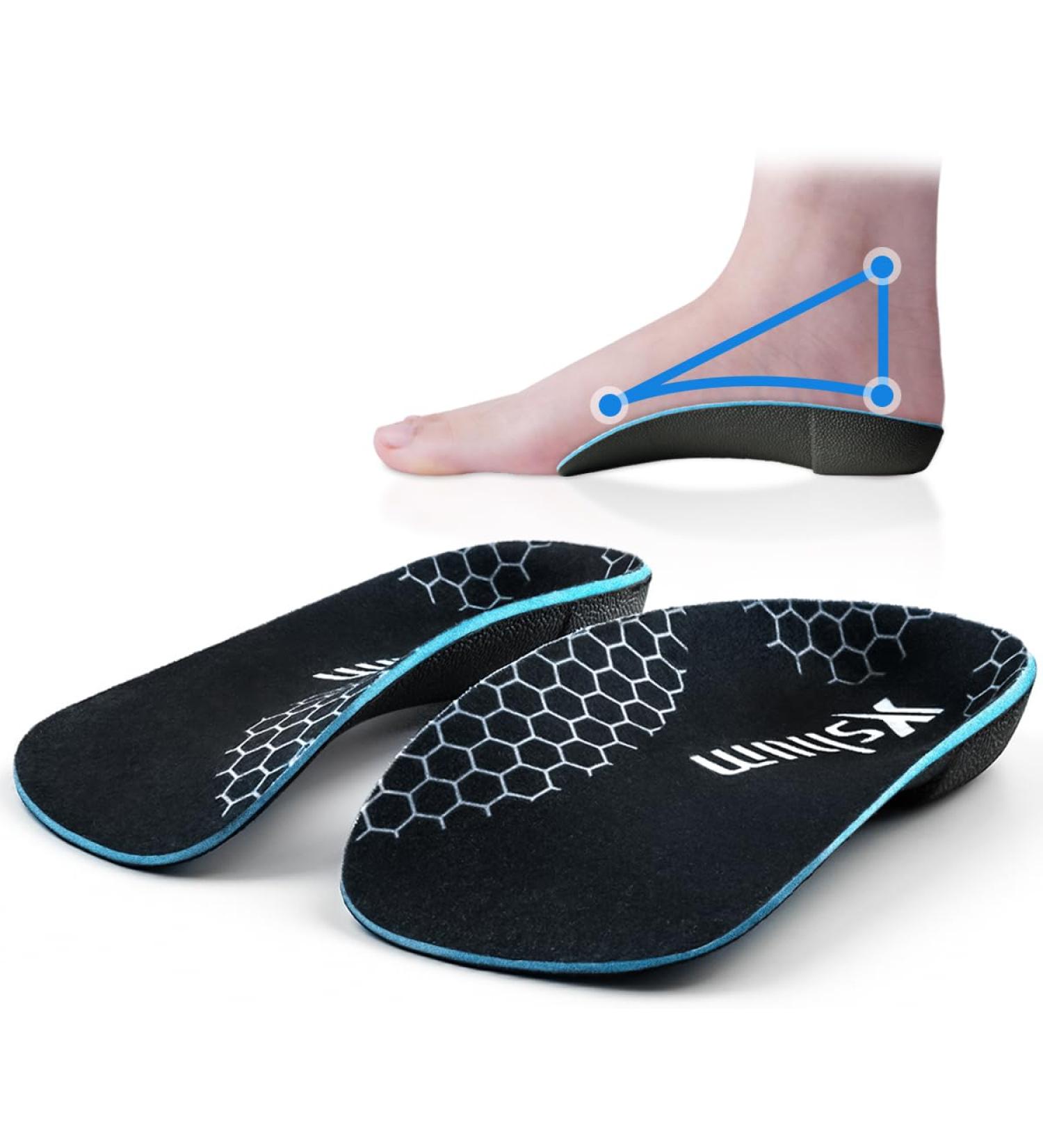 3/4 Orthotic Insoles for Plantar Fasciitis Relief - High Arch Support Shoe Inserts for Flat Feet & Heel Pain | Medium Size (Men 6.5-8.5 / Women 7.5-9.5) - International Shipping Available - Buy Online on GoSupps.com