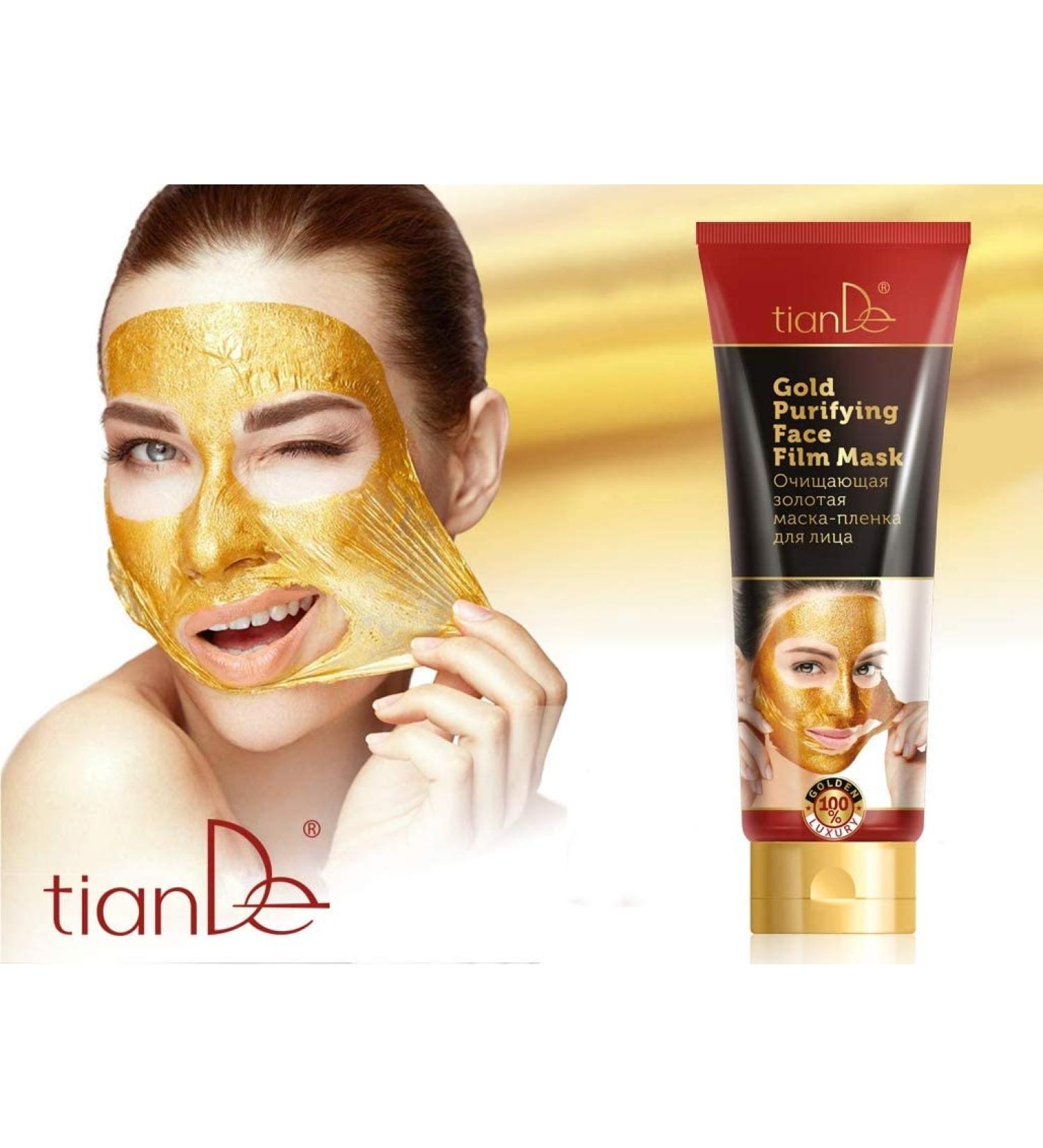 Purifying Gold Face Mask - TianDe 50116 | Luxury Skin Care with Pure Gold for Glowing Skin - Buy Online on GoSupps.com