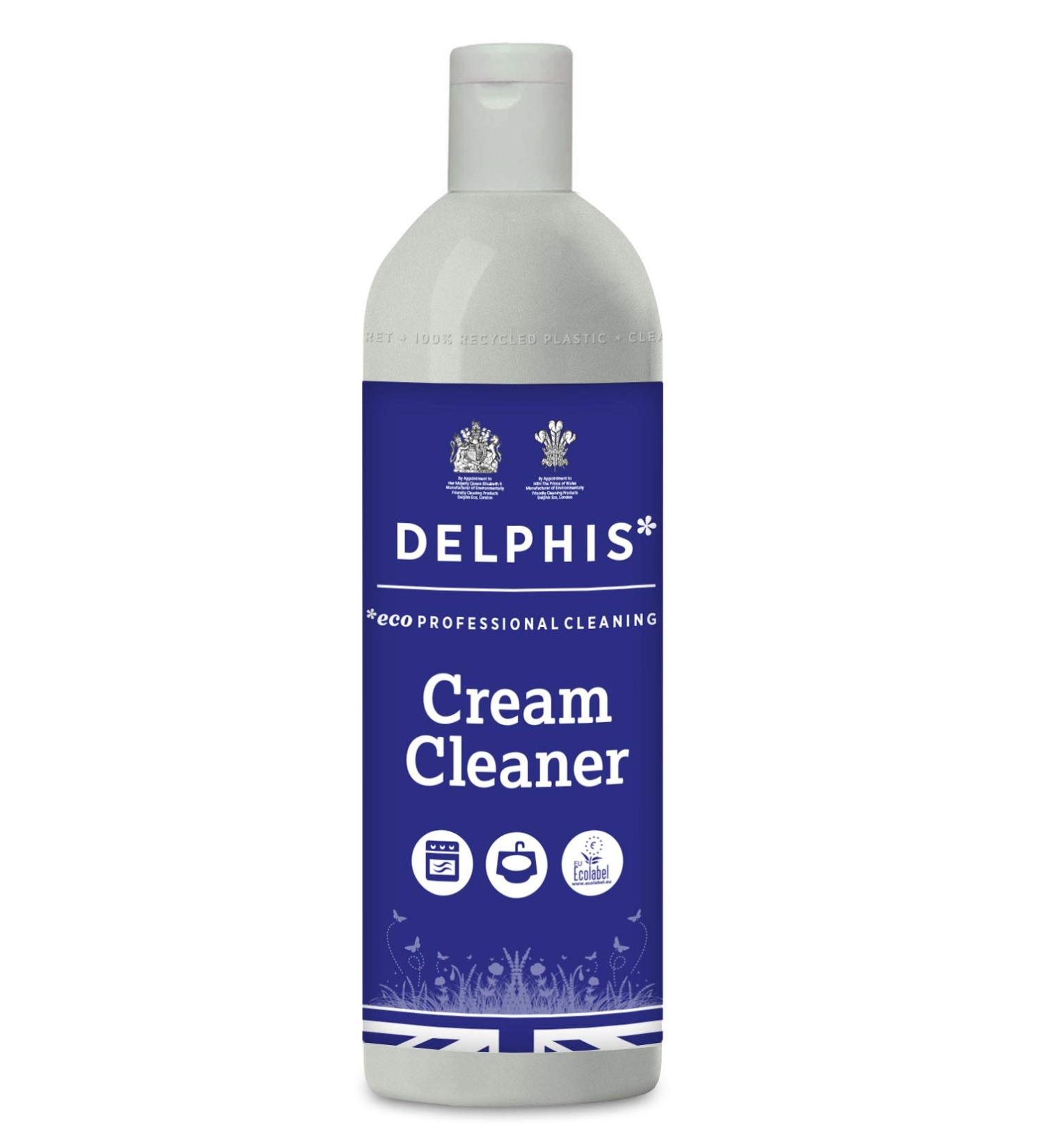 Delphis Eco Commercial Cream Cleaner 500ml | Plant-based eco-friendly | Multi use Non Scratch Cream Cleaner Kitchen & Bathroom