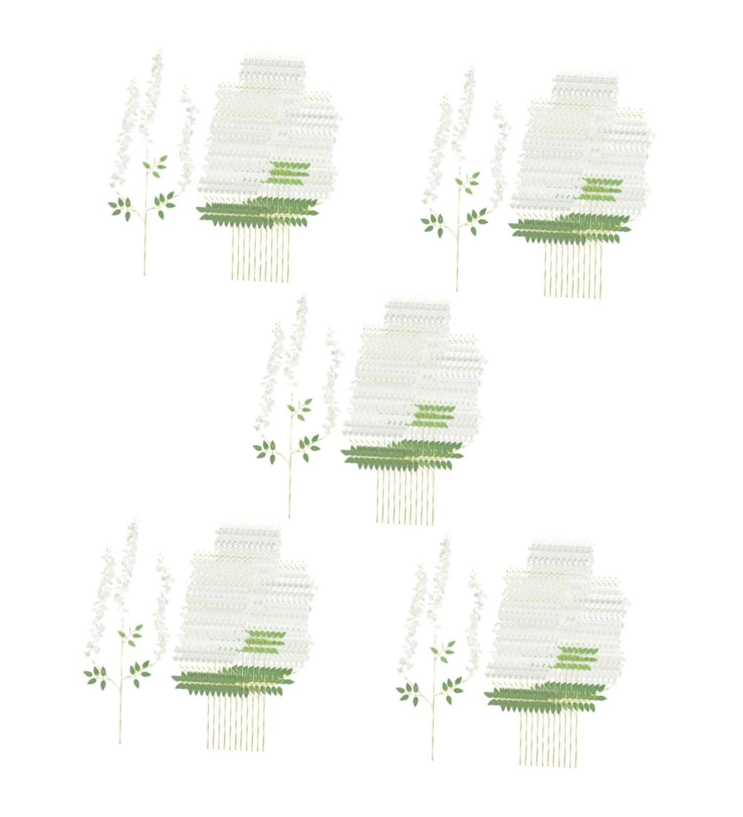 Zerodeko 60 Pcs Simulated Violet Faux Hanging Flower House Plants Artificial Outdoor Flowers Artificial Wisteria Rattan Decor Hanging Wall Flower Pendant Plastic Indoor Accessories White - Buy Online on GoSupps.com