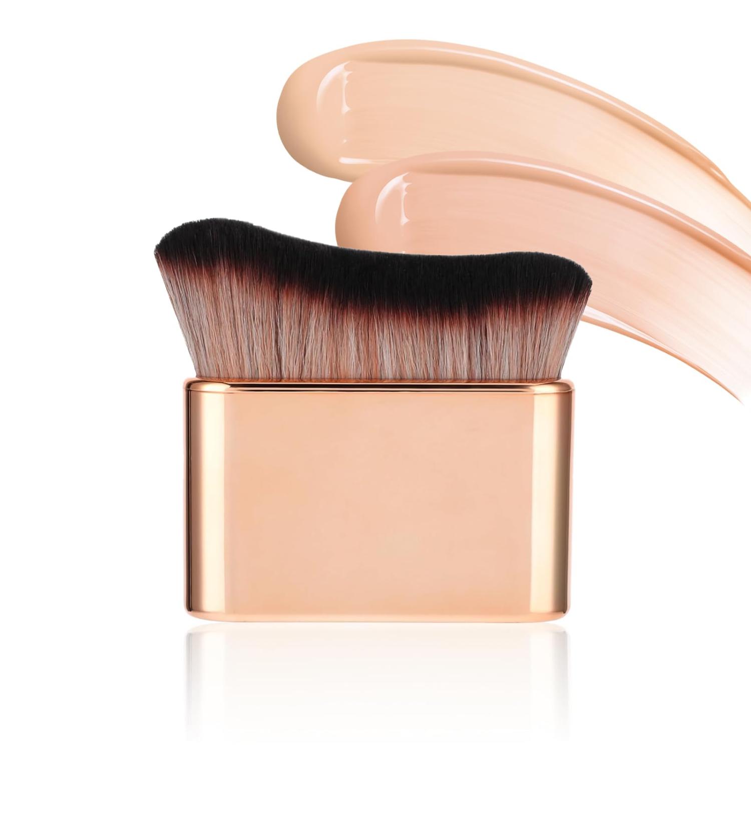 Tanning Brush Self Tan Brush Portable Face & Body Brush Self Tan Applicator for Tanners Mousse Kabuki Foundation Brush Rose Gold - Buy Online on GoSupps.com