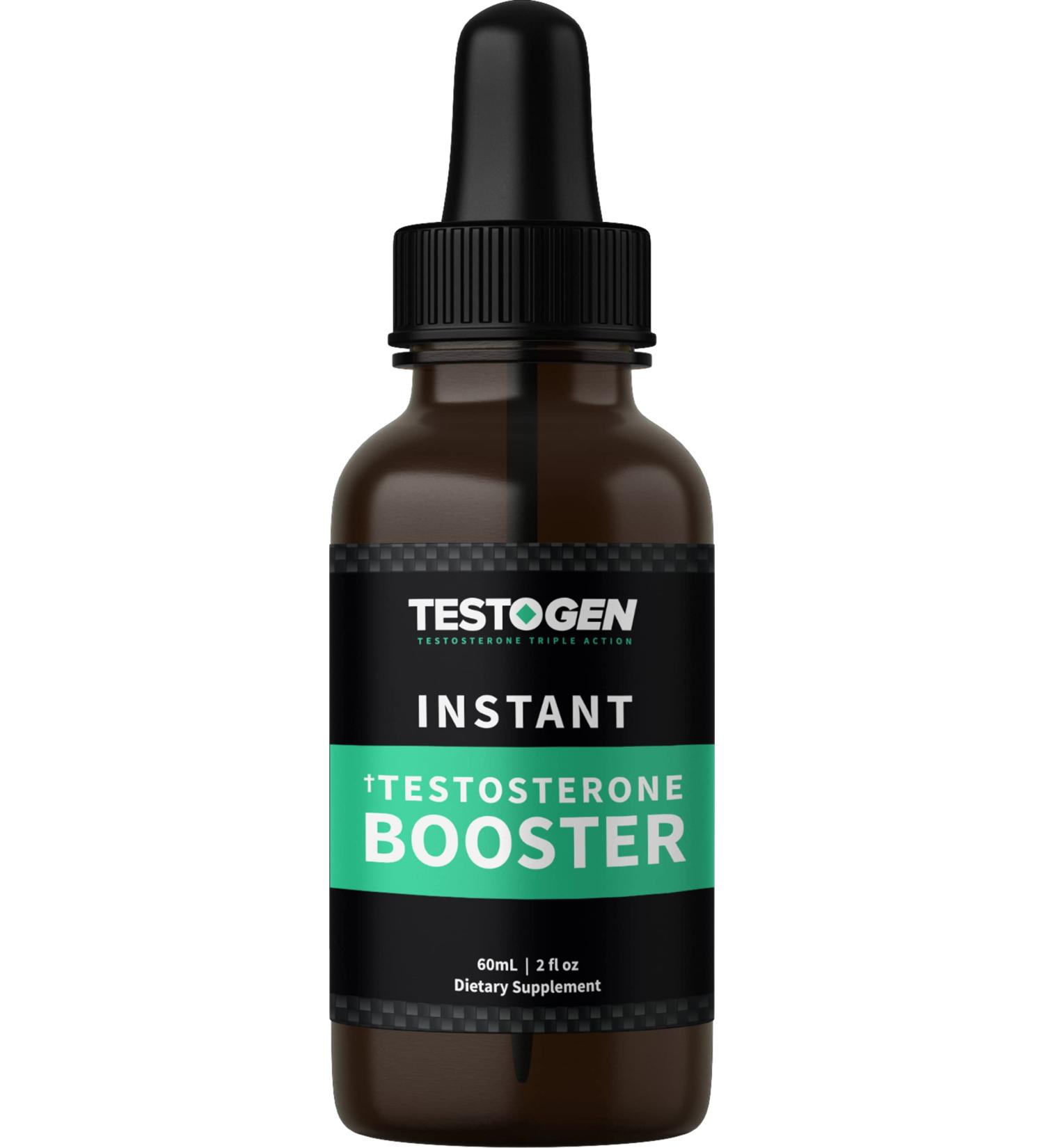Testogen Men's T-Level Support Liquid Drops | Vitamin D, Zinc, L-Arginine | 60ml Fast-Release Formula | Mood, Energy, Lean Muscles Support | Herbal & All-Natural - Buy Online on GoSupps.com