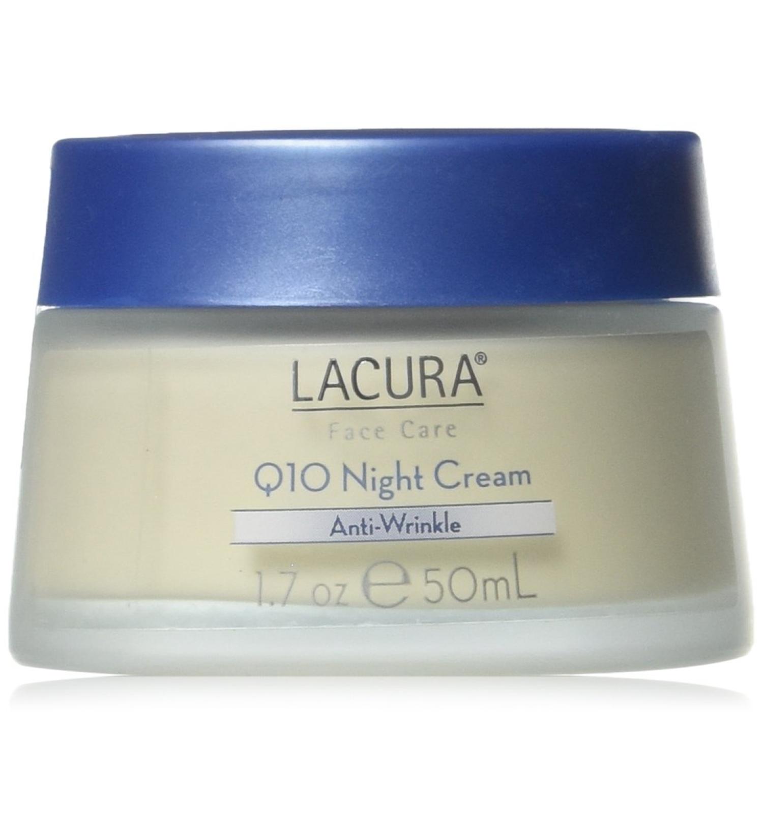 LaCura Q10 NIGHT FACE CREAM Anti-Wrinkle 1.7 oz. by Chom 1.7 Ounce (Pack of 1)