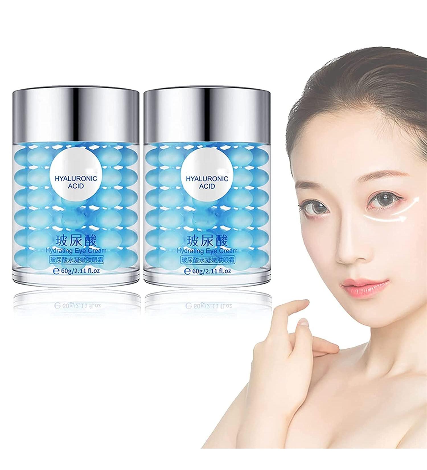 HA YouthRestore Lot de 2 cr mes contour des yeux l'acide hyaluronique cr me contour des yeux peptide venin anti-rides pour r duire les poches sous les yeux les rides les cernes - Buy Online on GoSupps.com