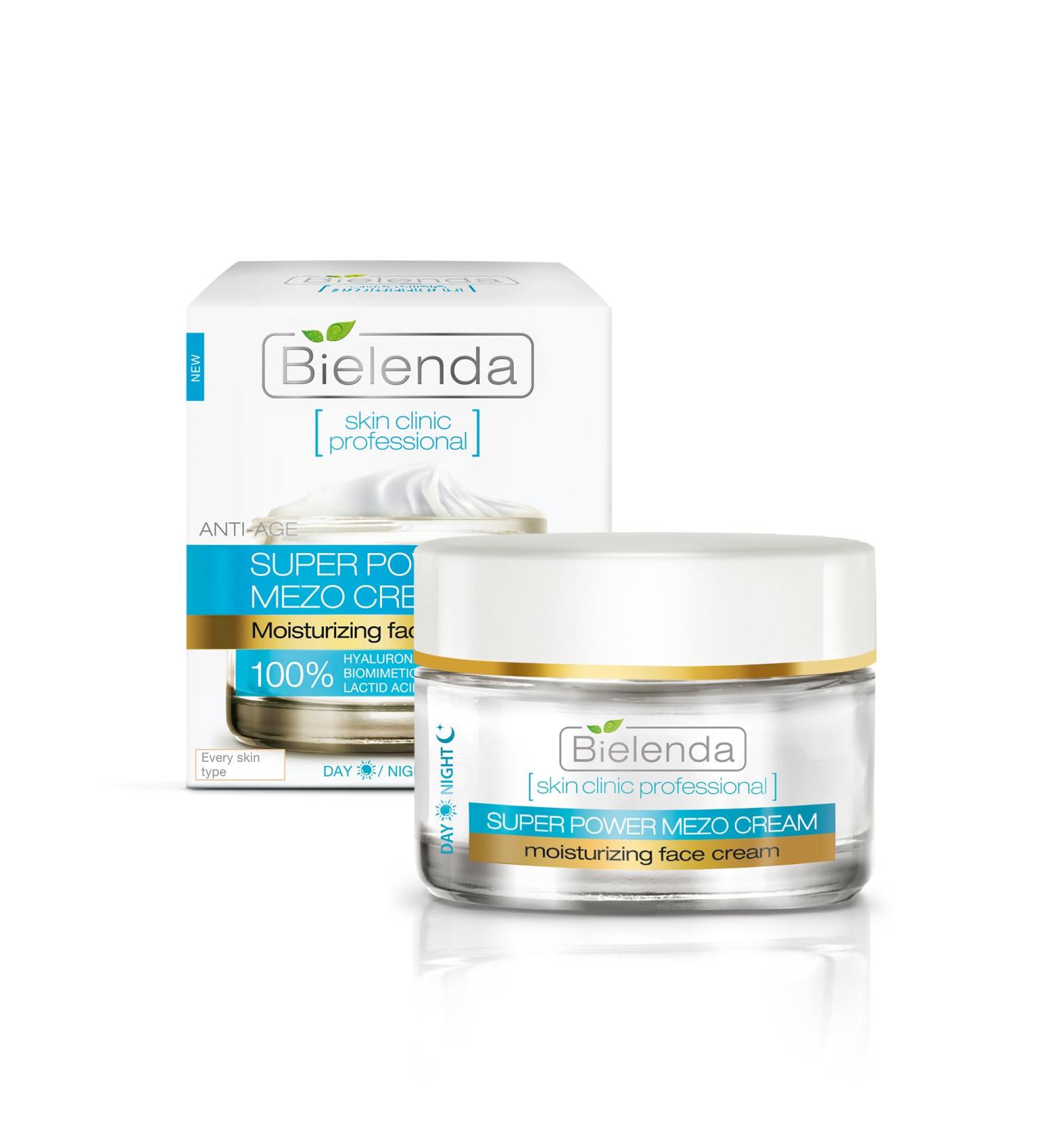 BIELENDA PROFESSIONAL SKIN CLINIC Anti-Age Hydrating Day & Night Cream 50ml - Best Intense Moisturizer for Youthful Skin | Buy Internationally - Buy Online on GoSupps.com