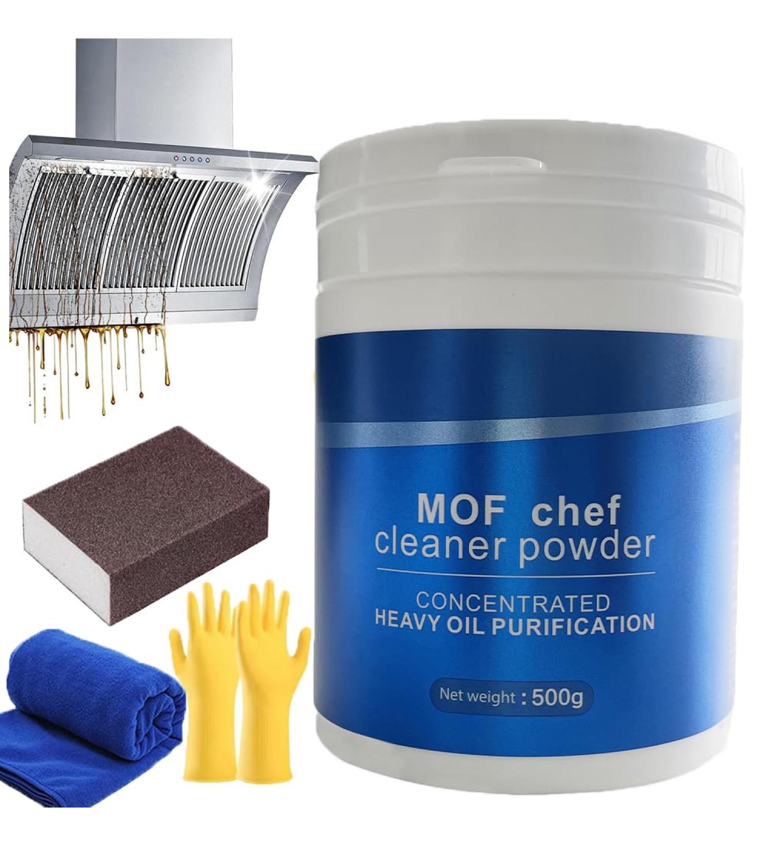 M.O.F-CHEF Protective Kitchen Cleaner - Heavy Duty Degreaser & Foam Rust Remover Powder (500g) for All-Purpose Cleaning - International Shipping - Buy Online on GoSupps.com