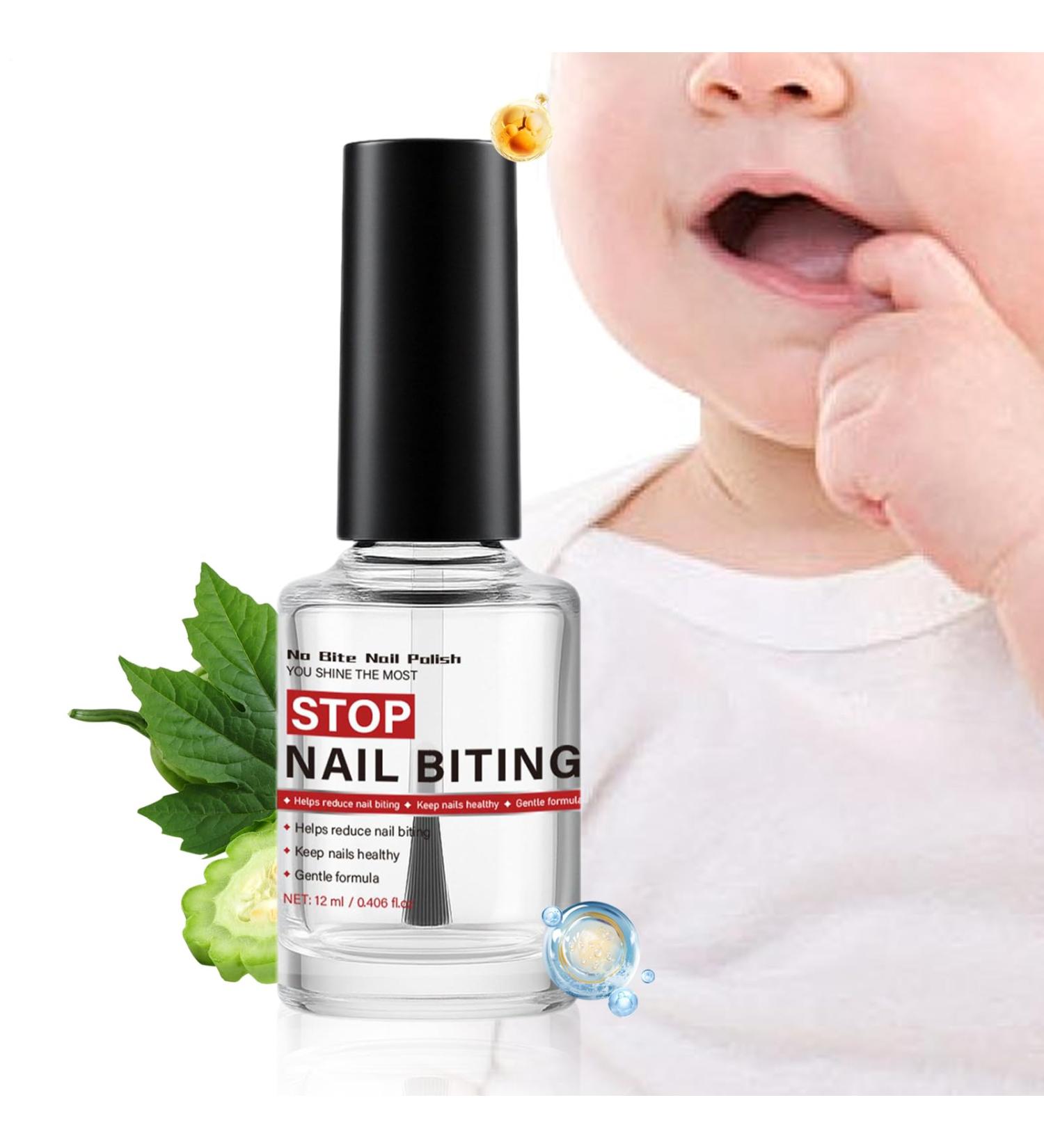 Nail Biting Prevention Polish | 12ml Natural Flavor Coating Nail Polish for - Thumb Nails Breaking the Habit Healthy Growth Care - Buy Online on GoSupps.com