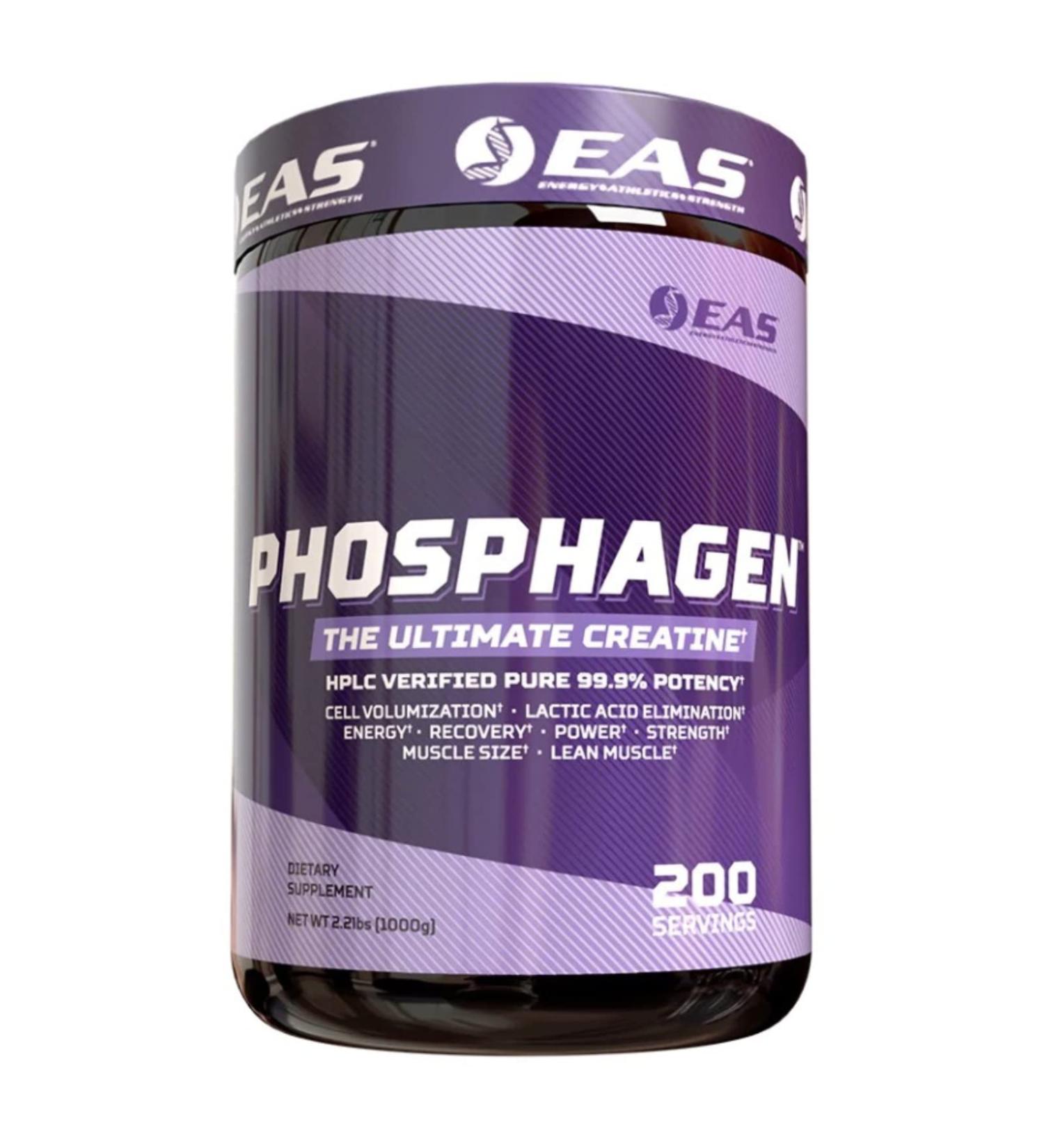 EAS Phosphagen Ultimate Creatine Powder | Power, Strength, Muscle Size, & Cell Volumization | Pure 99.9% Potency | 200 Servings (Unflavored) 2.2 Pound (Pack of 1) - Buy Online on GoSupps.com