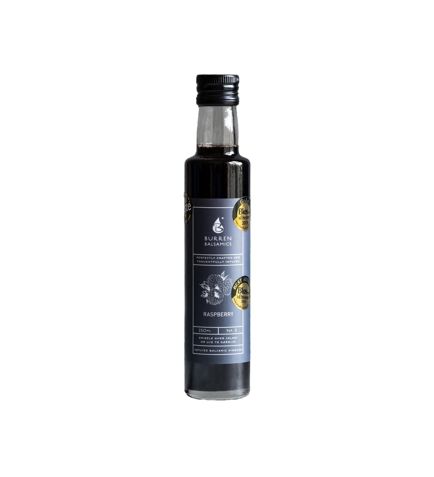 Burren Balsamics Raspberry Infused Balsamic Vinegar of Modena 250ml - Exquisite Raspberry Flavour - Buy Online on GoSupps.com