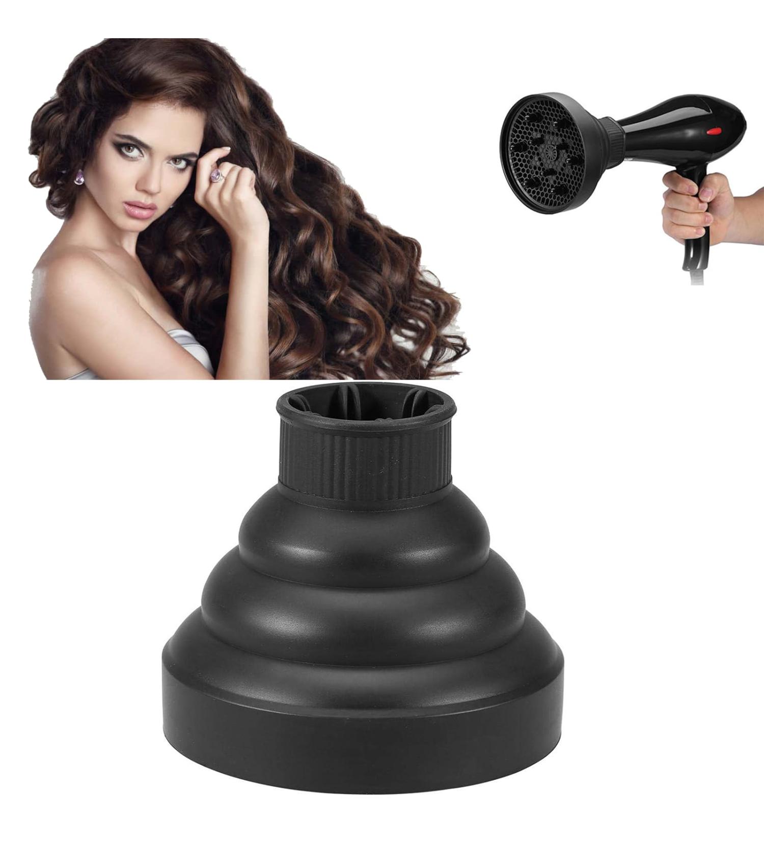 Cutiolly Universal hair diffuser hairdryer diffuser attachment for curly and naturally wavy hair professional hairdryer diffuser Black - Buy Online on GoSupps.com