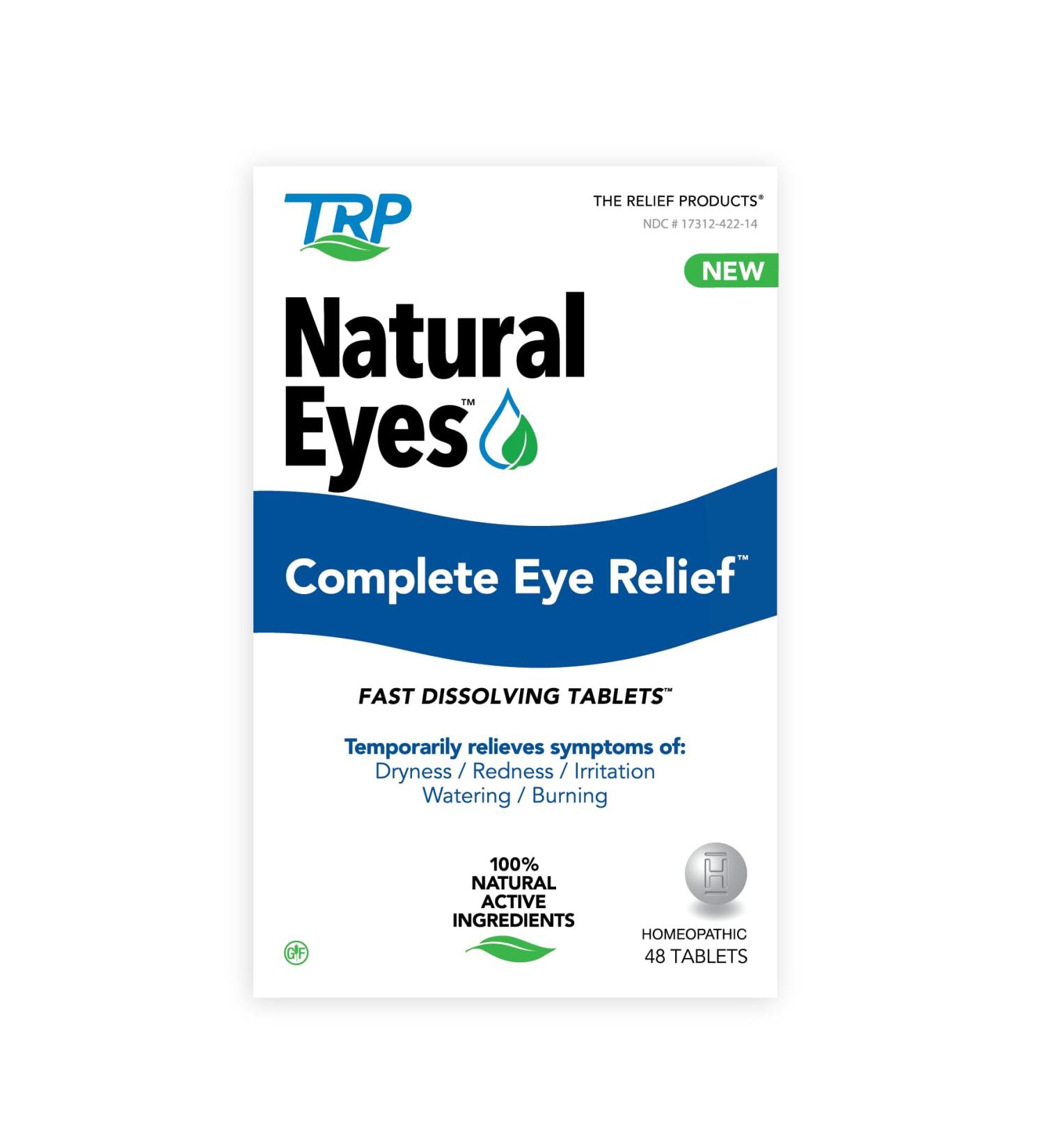 Natural Eyes Complete Eye Relief Tablets - Fast Dissolving for Dryness Redness & Irritation - 48 Count - International Shipping Available - Buy Online on GoSupps.com